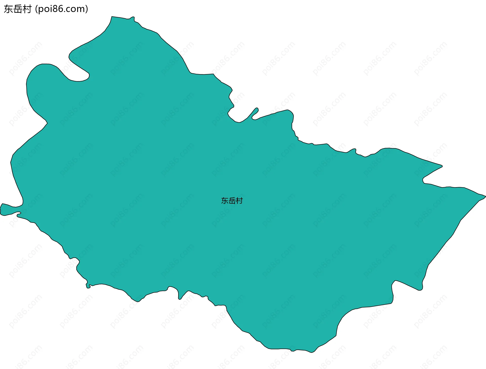 东岳村边界地图