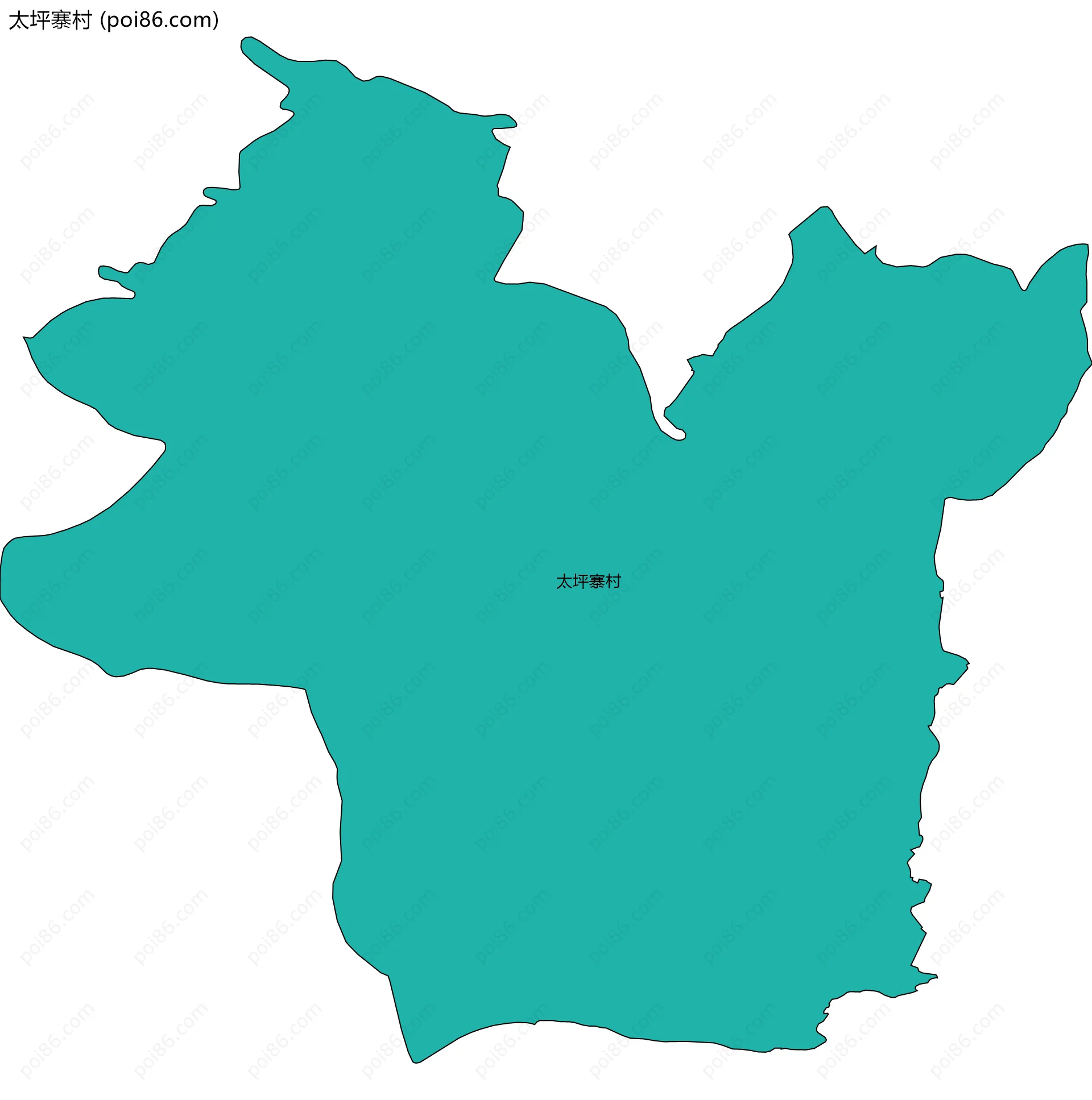 太坪寨村边界地图