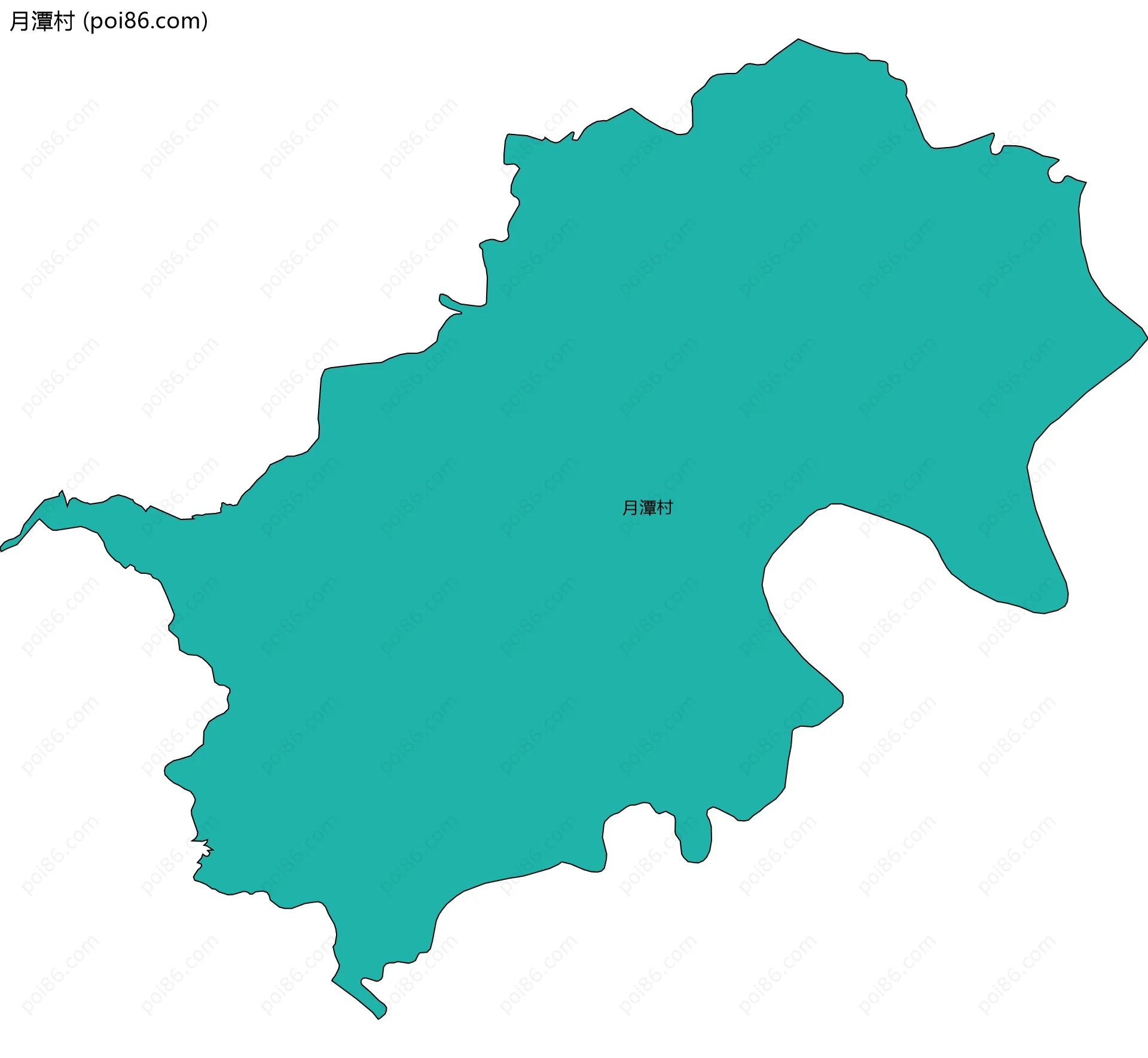 月潭村边界地图