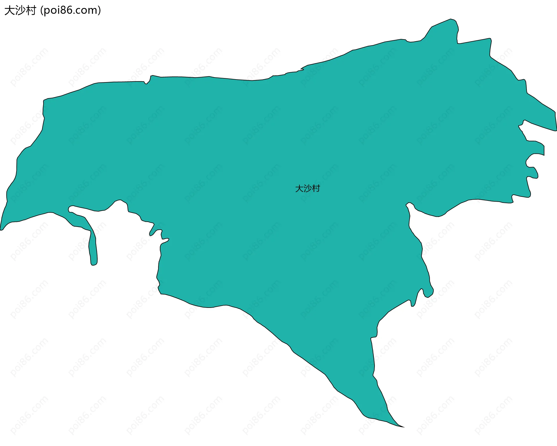 大沙村边界地图