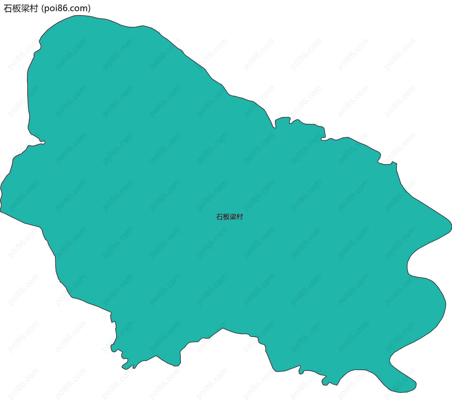 石板梁村边界地图