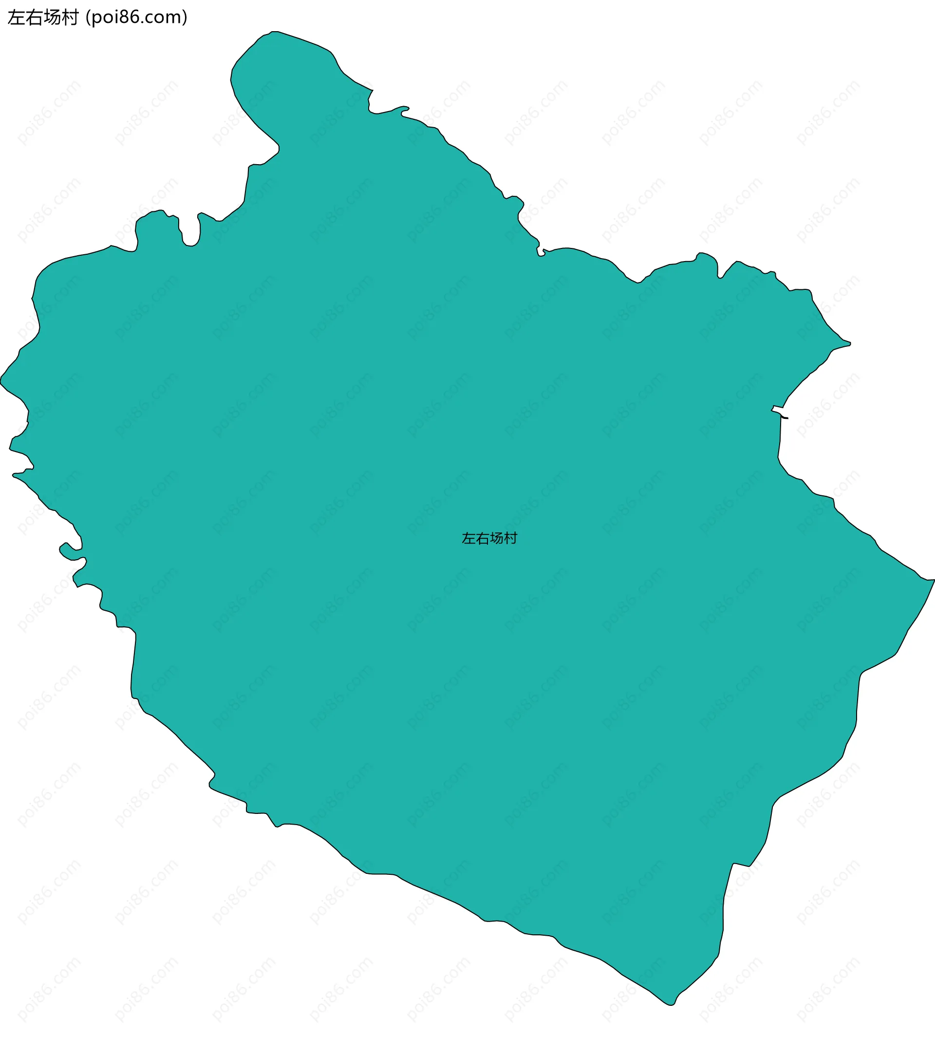 左右场村边界地图