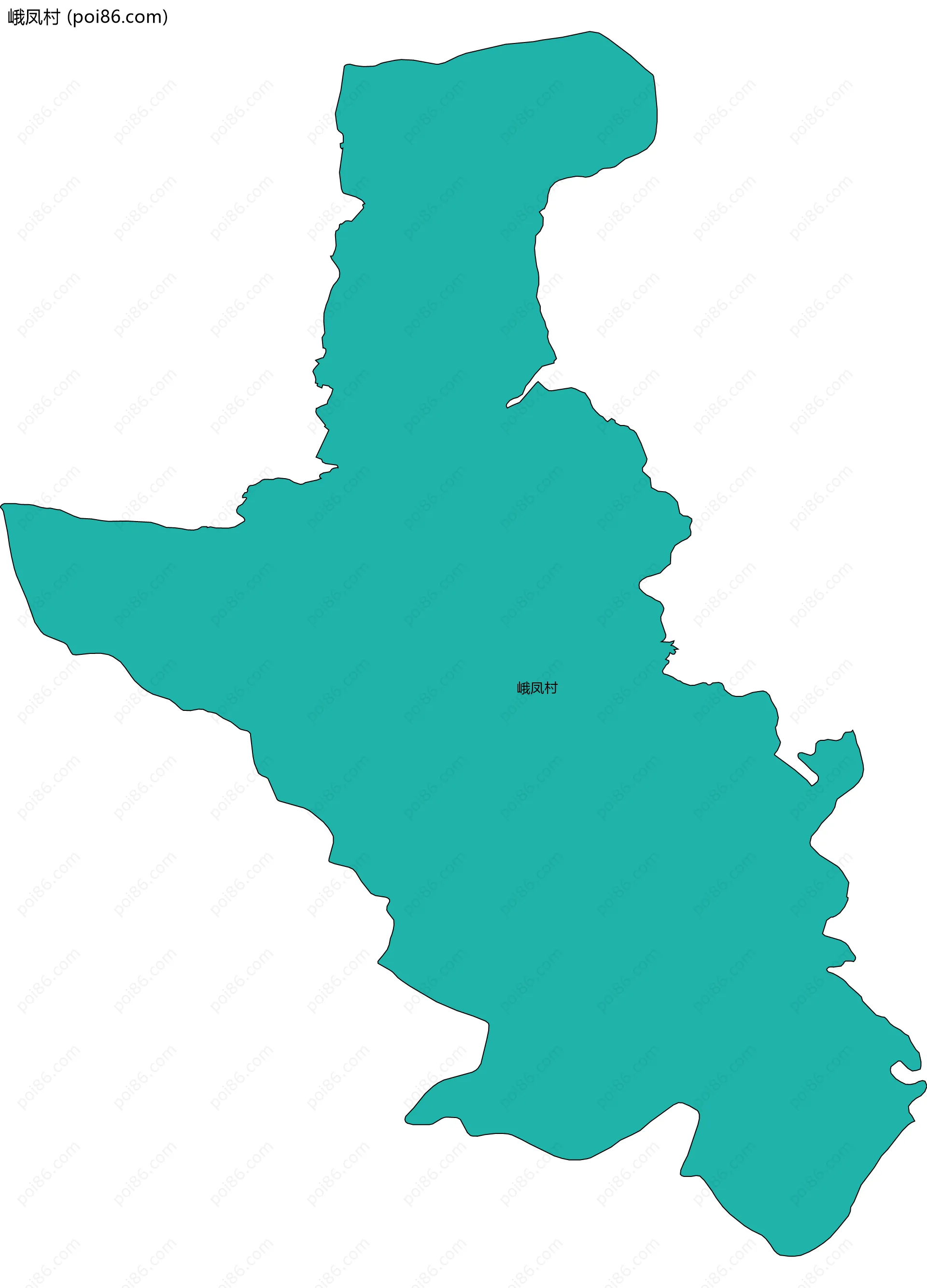 峨凤村边界地图