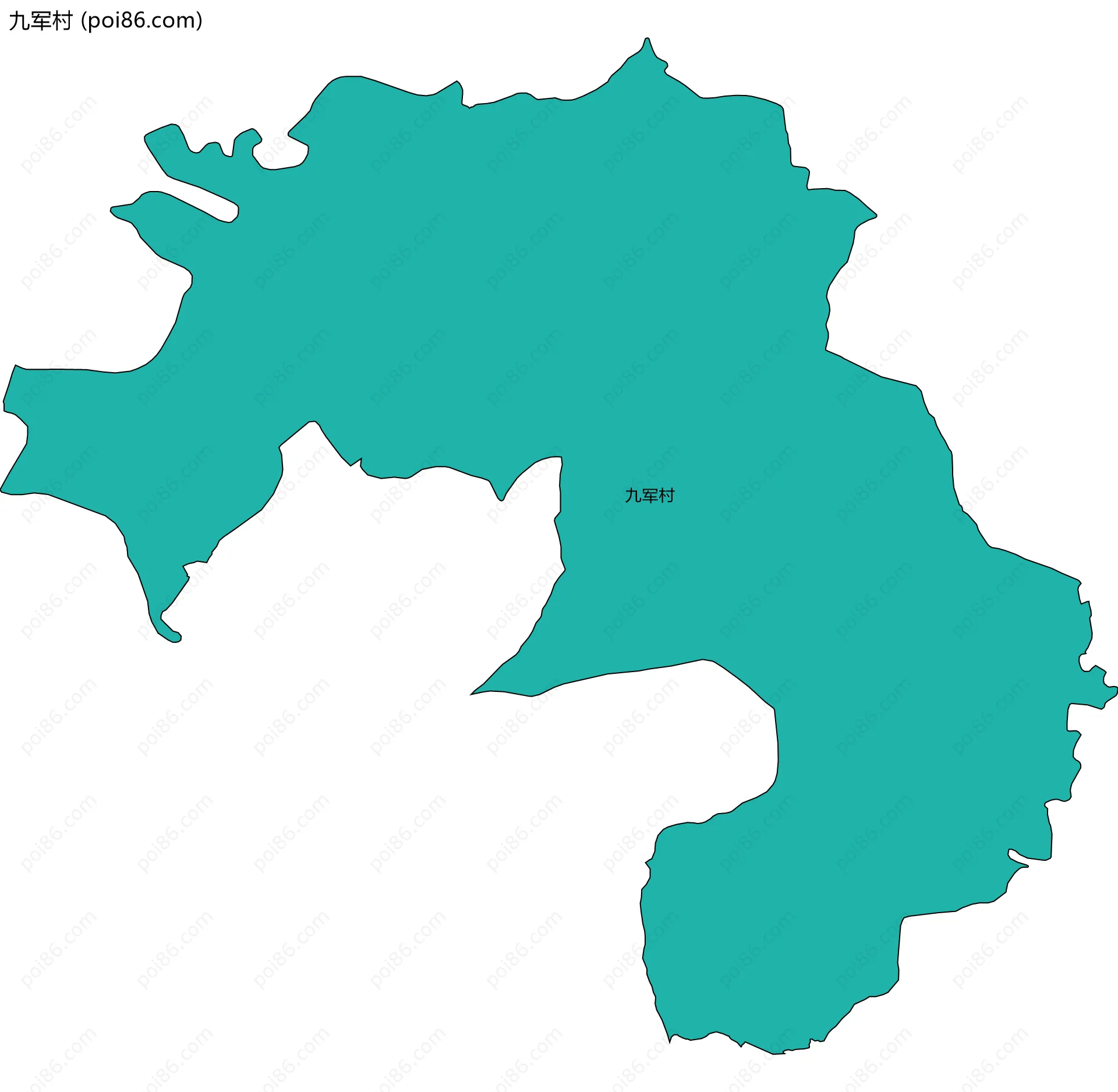 九军村边界地图