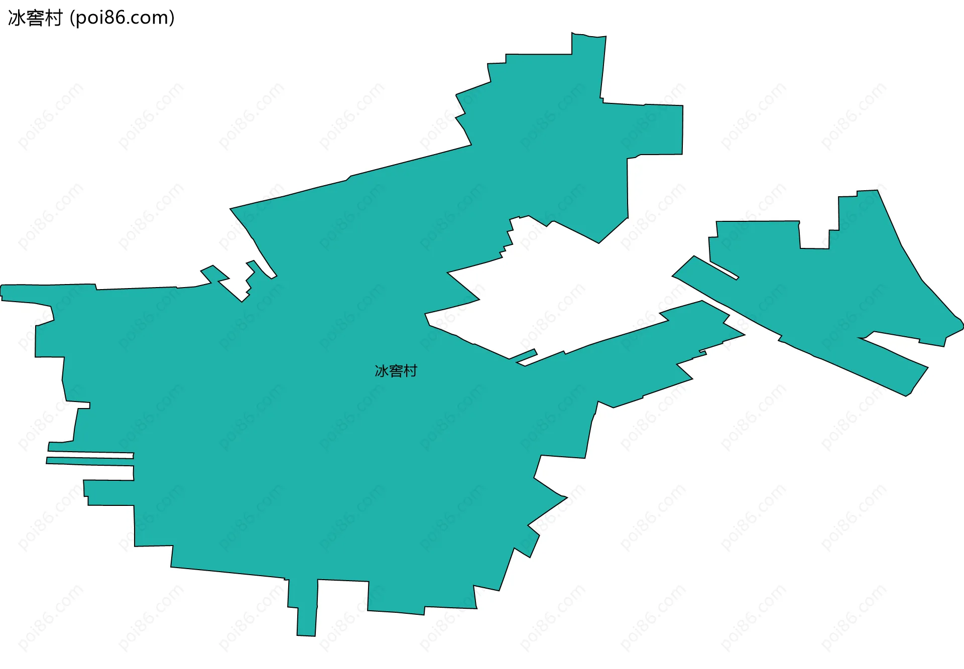 冰窖村边界地图