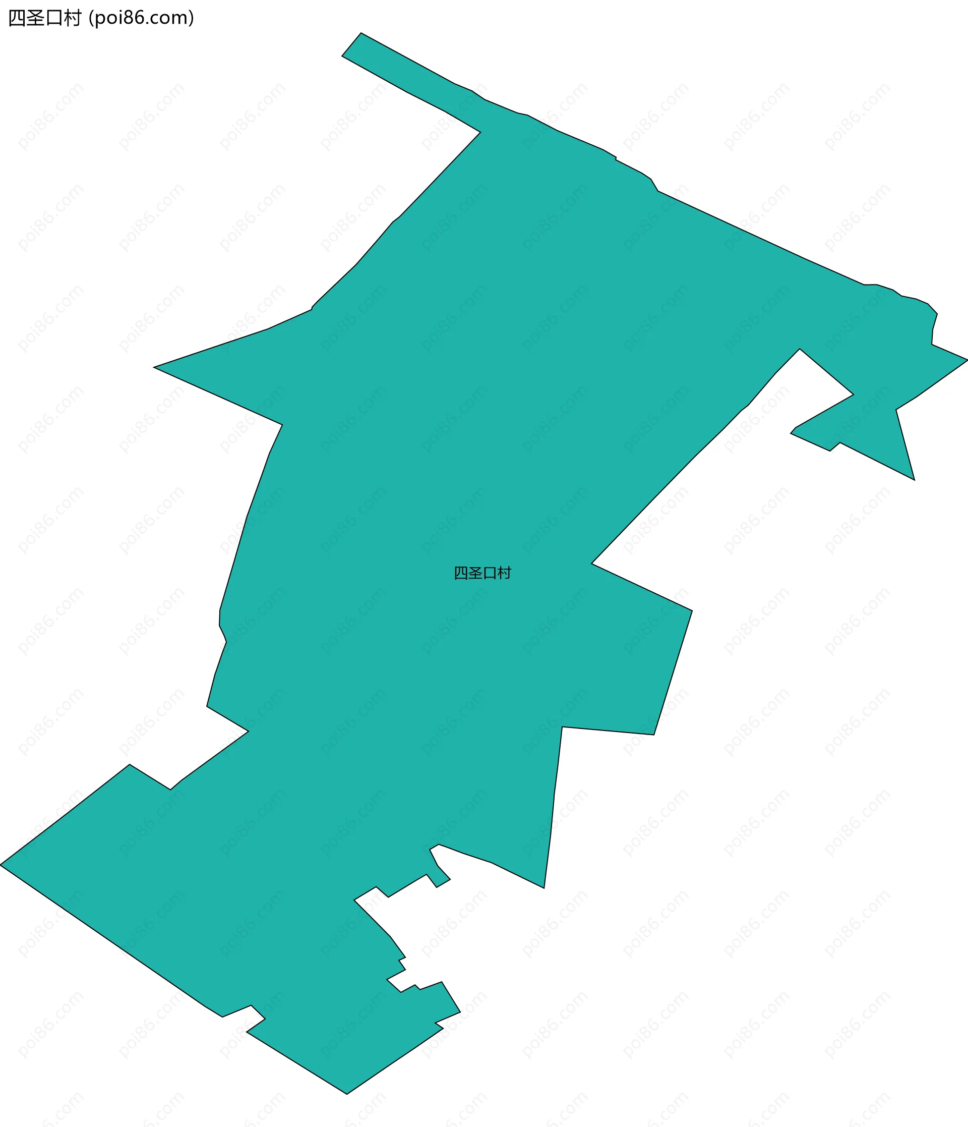 四圣口村边界地图