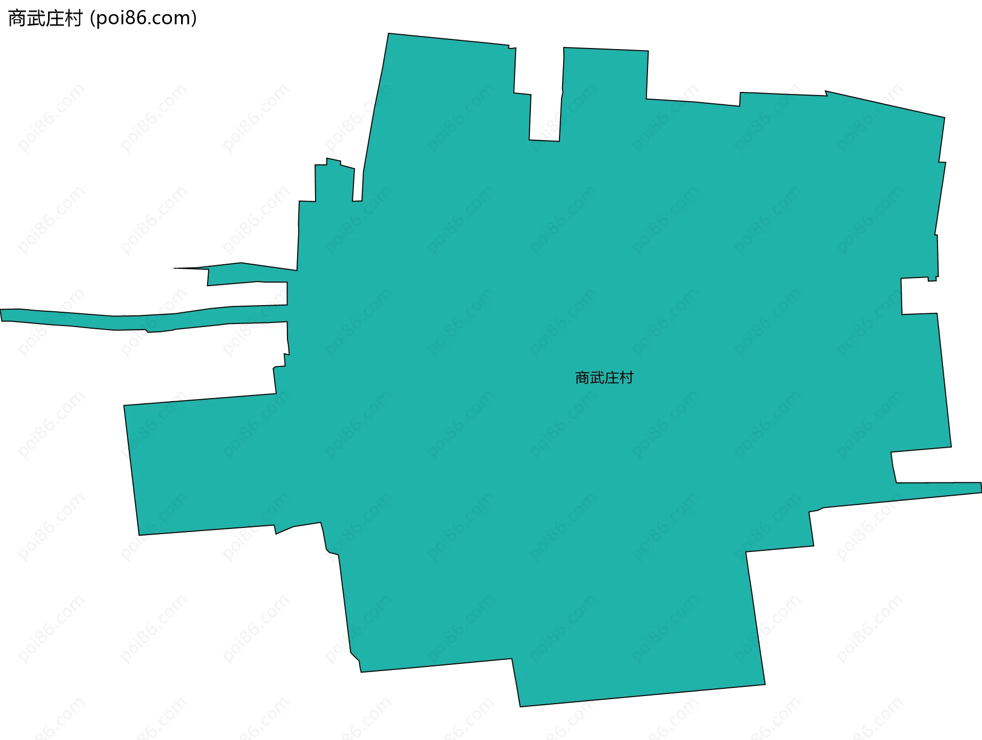 商武庄村边界地图