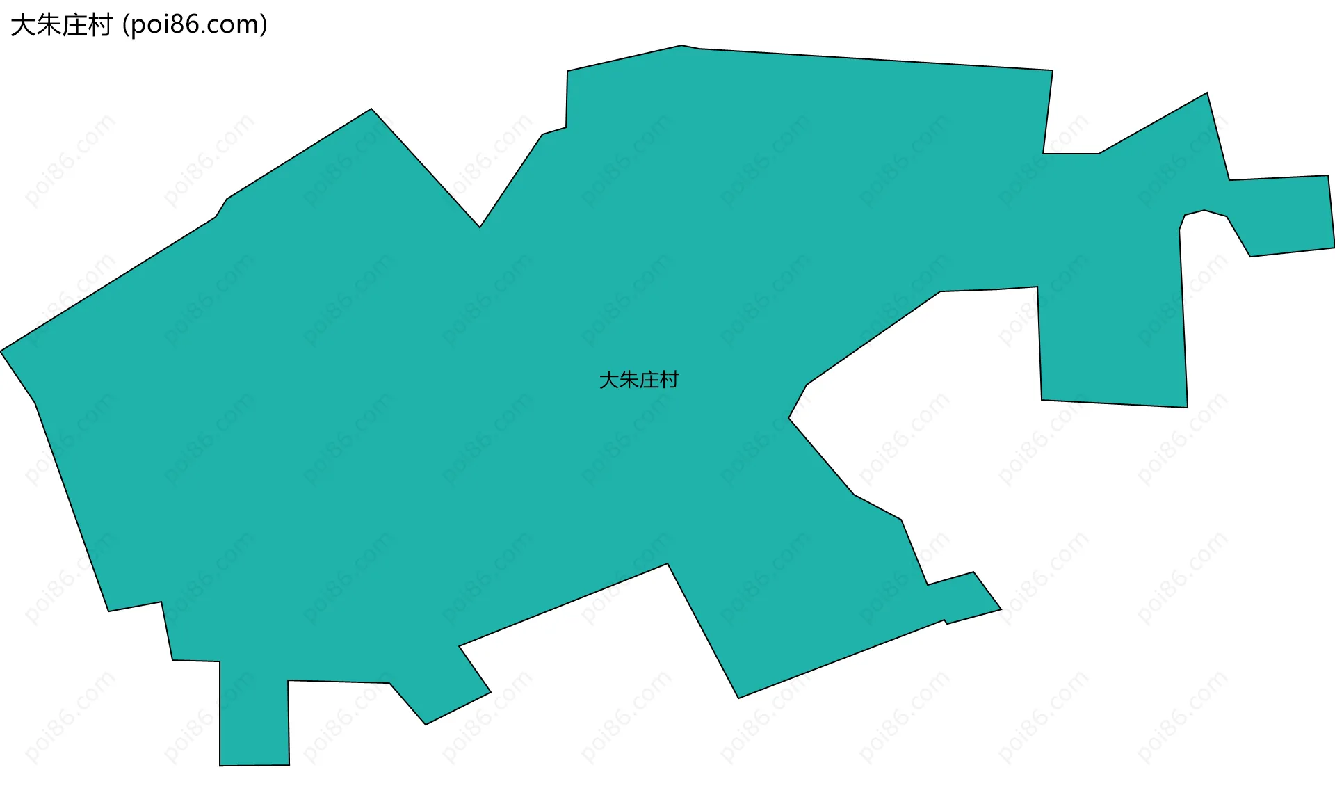 大朱庄村边界地图