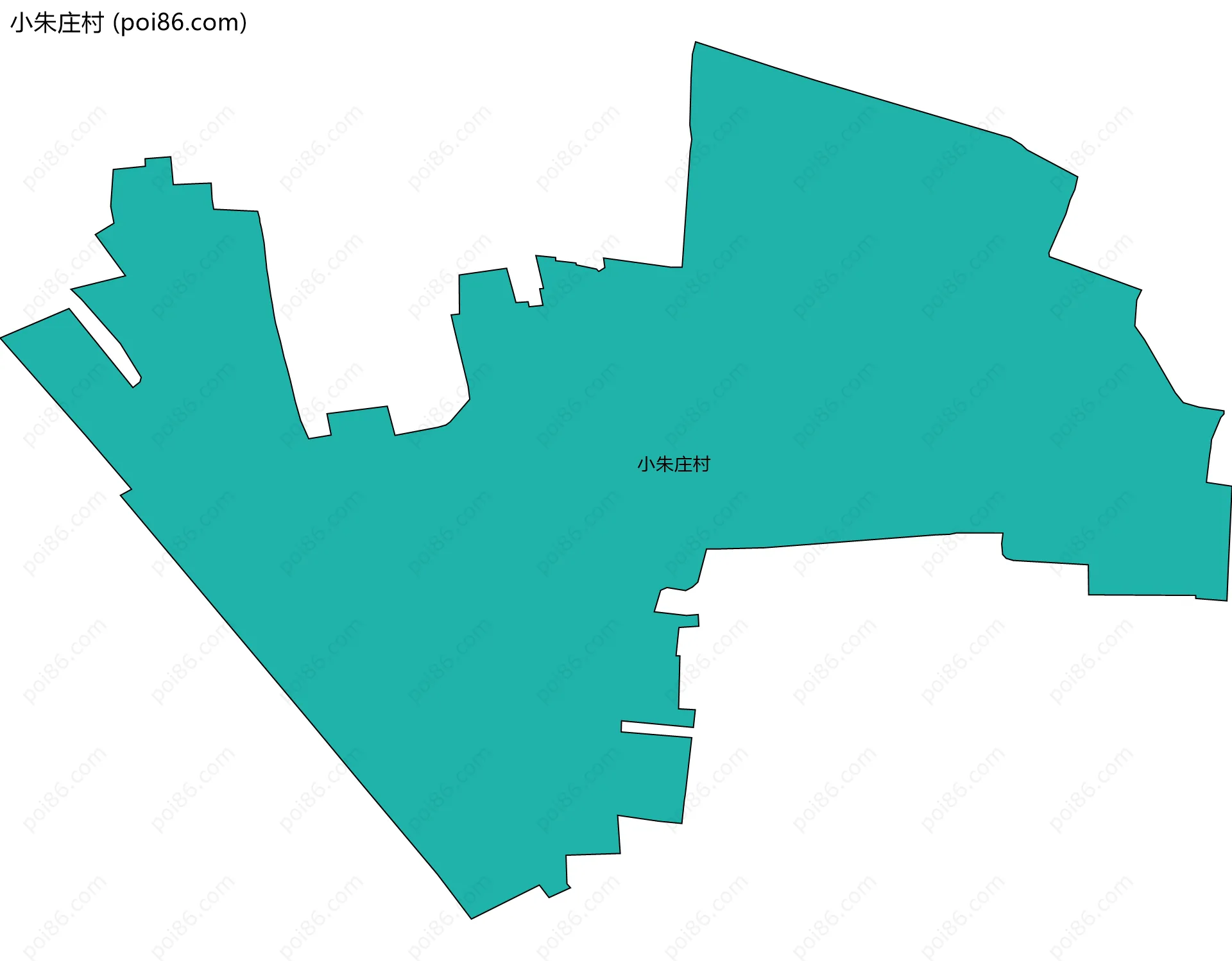 小朱庄村边界地图