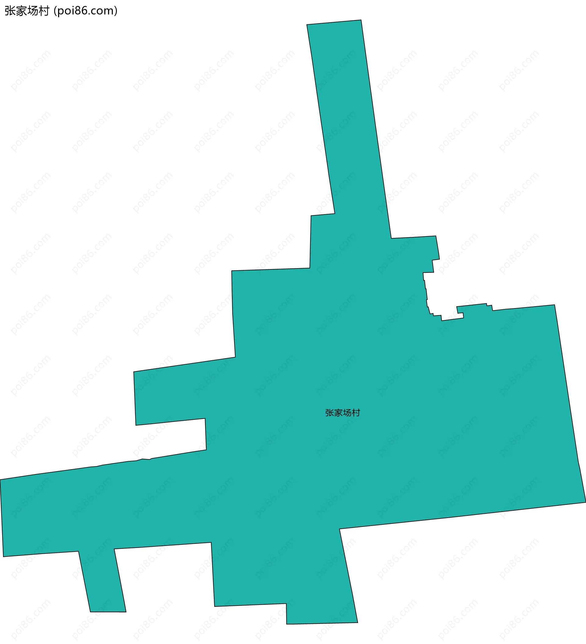 张家场村边界地图