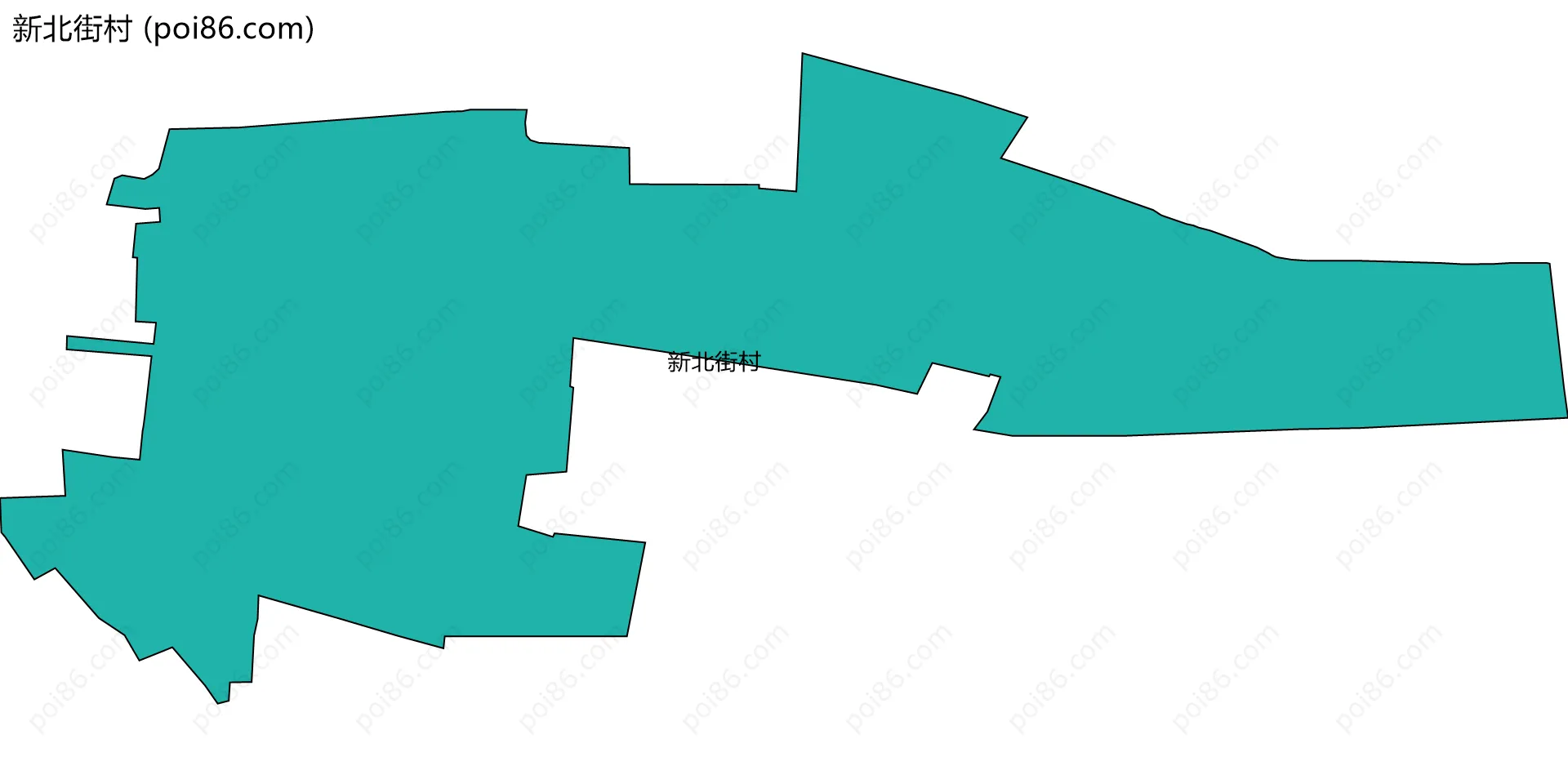 新北街村边界地图