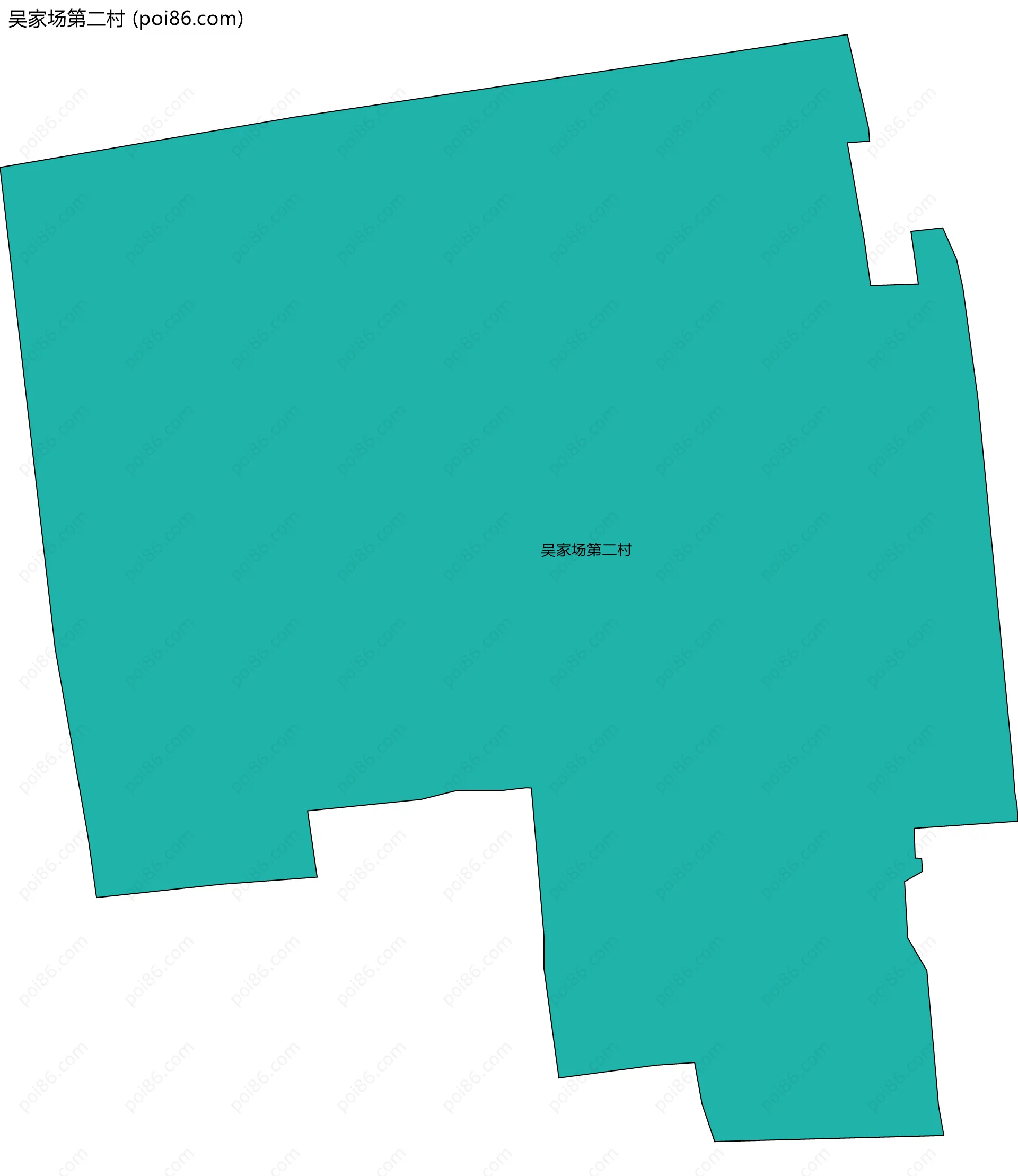 吴家场第二村边界地图