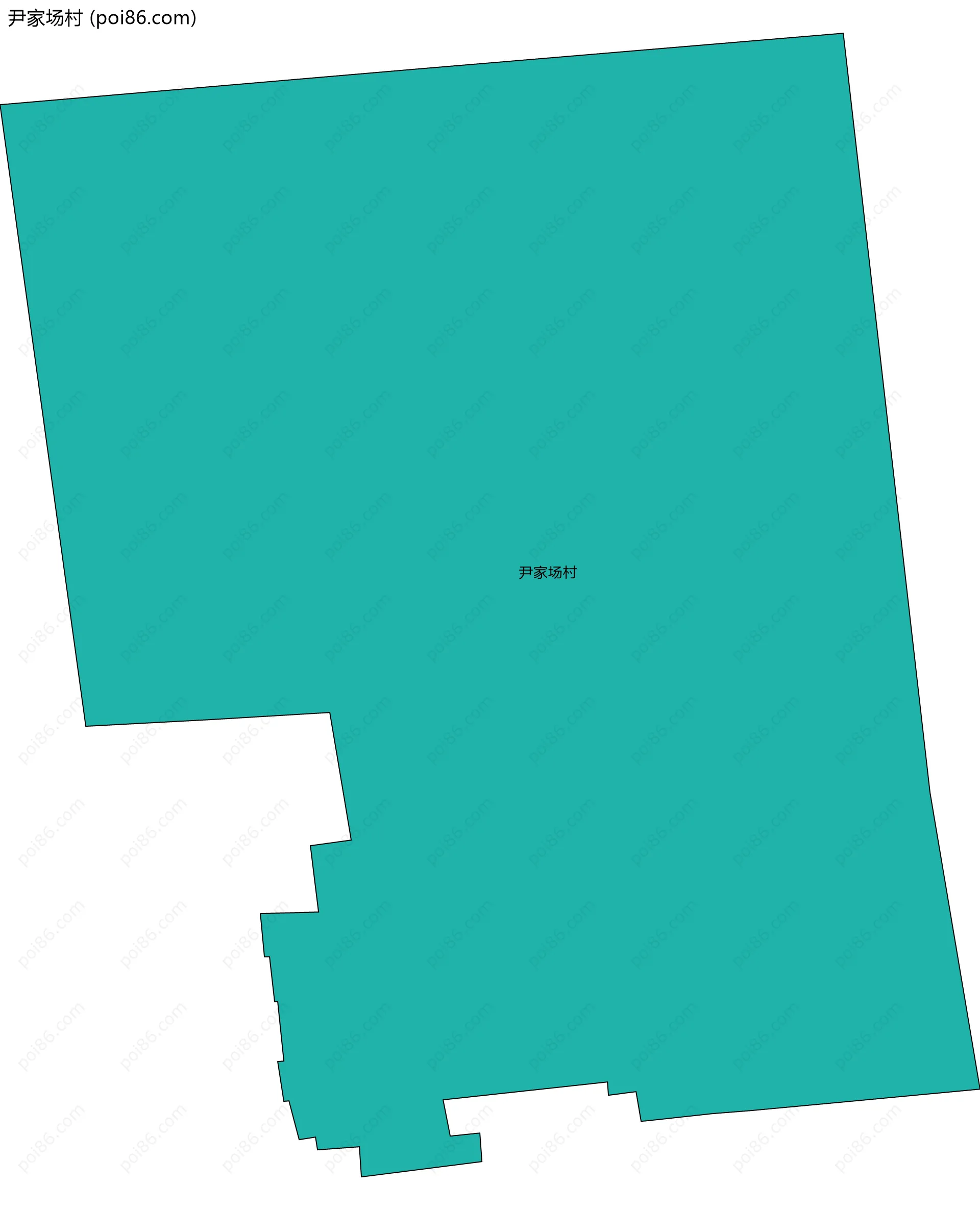 尹家场村边界地图