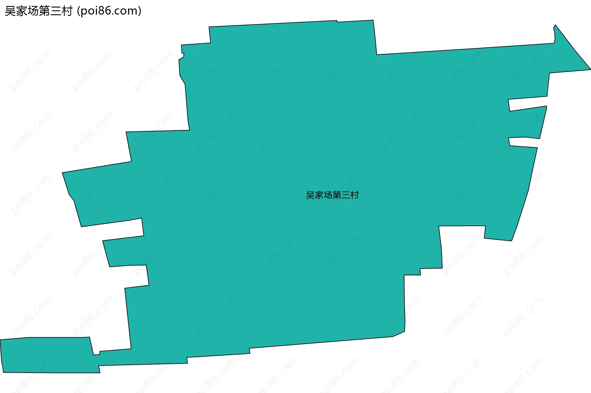 吴家场第三村边界地图
