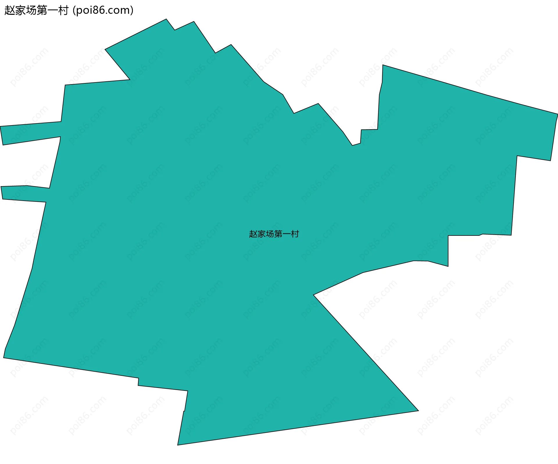 赵家场第一村边界地图