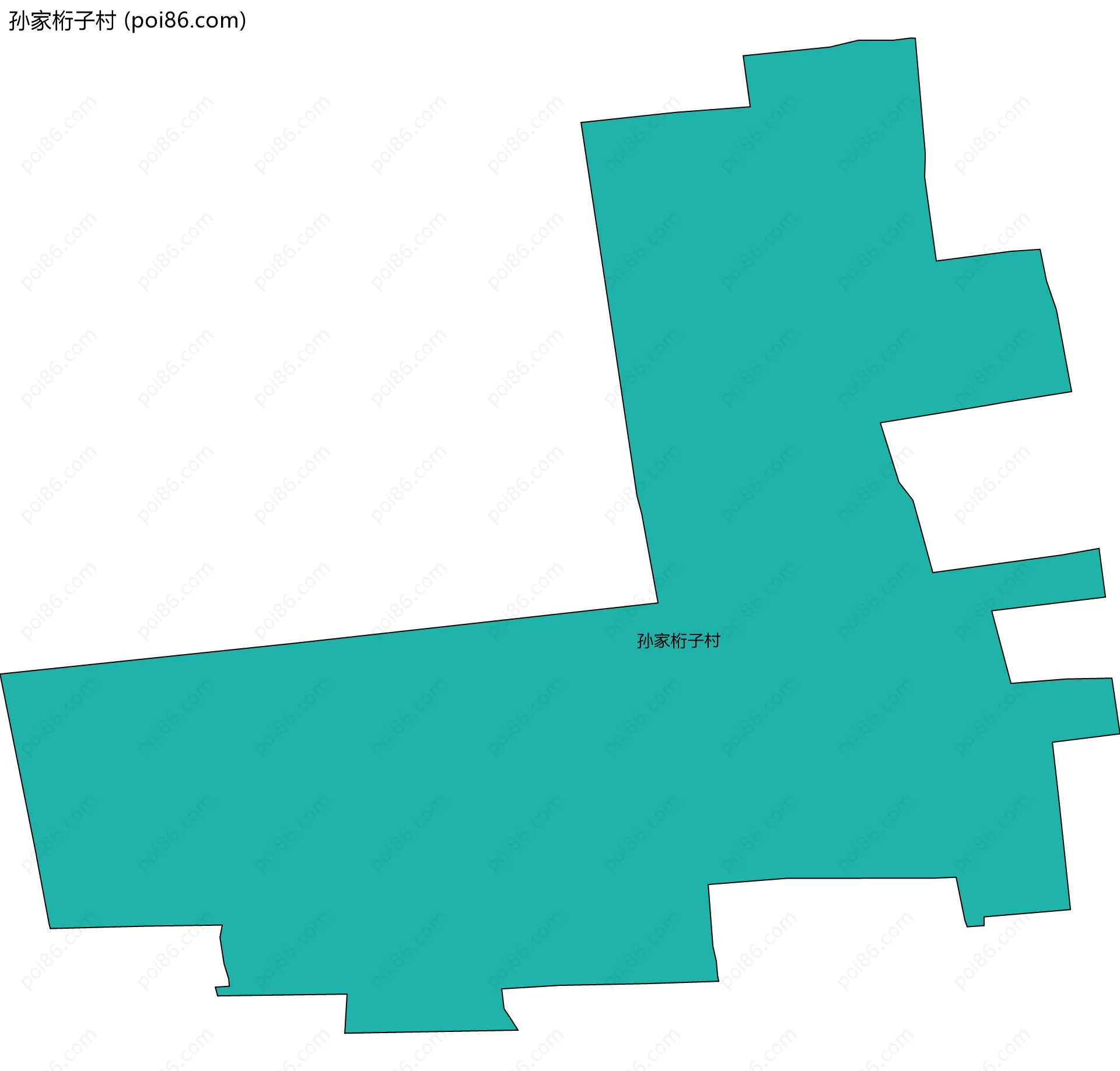 孙家桁子村边界地图