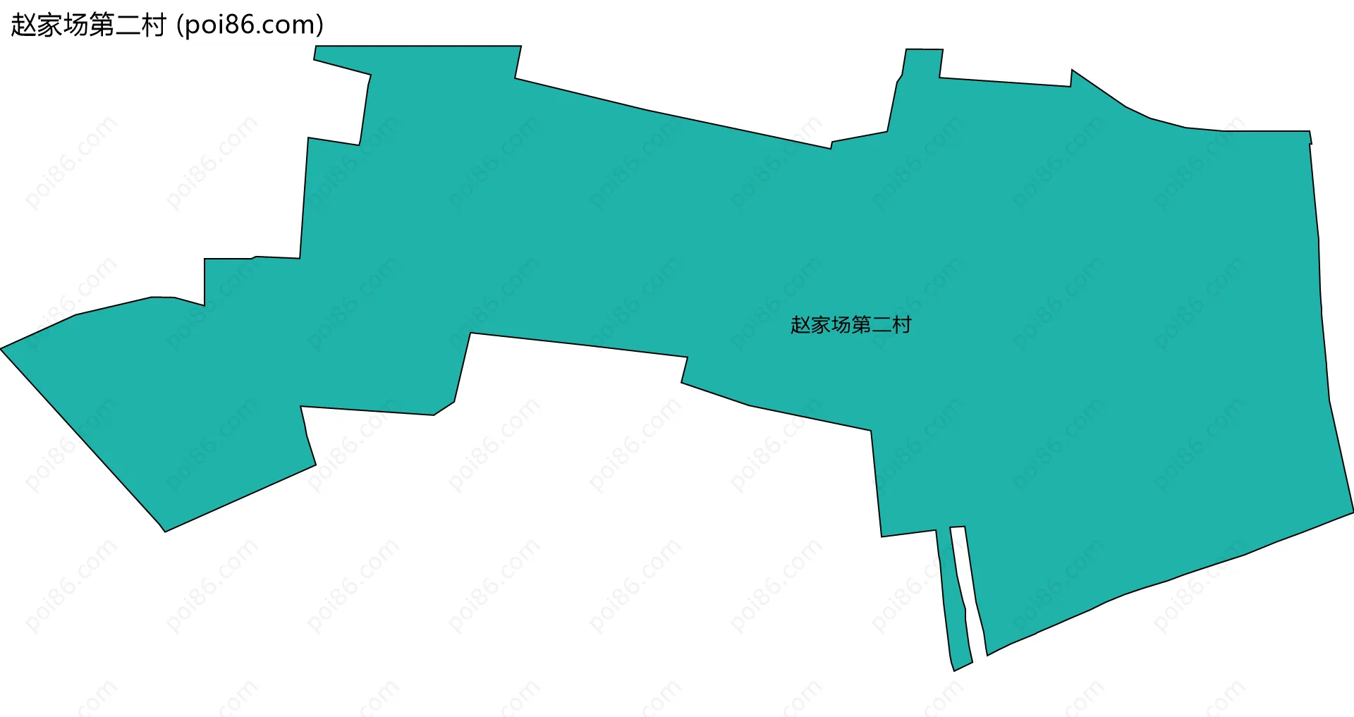 赵家场第二村边界地图