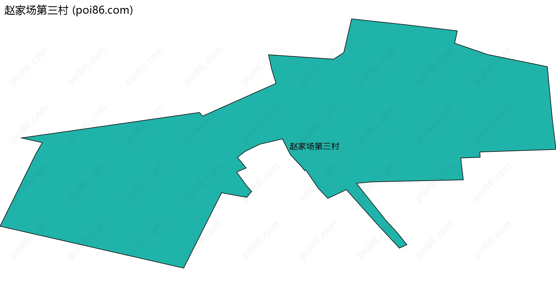 赵家场第三村边界地图