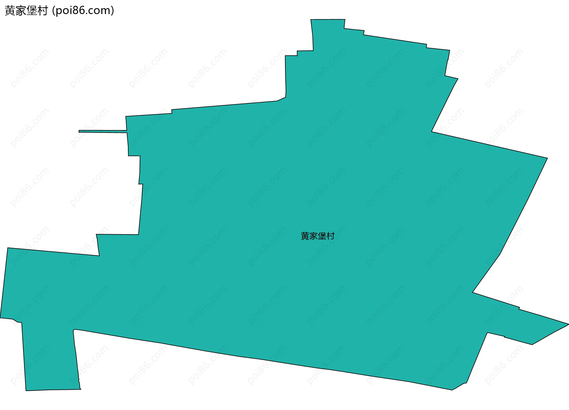 黄家堡村边界地图