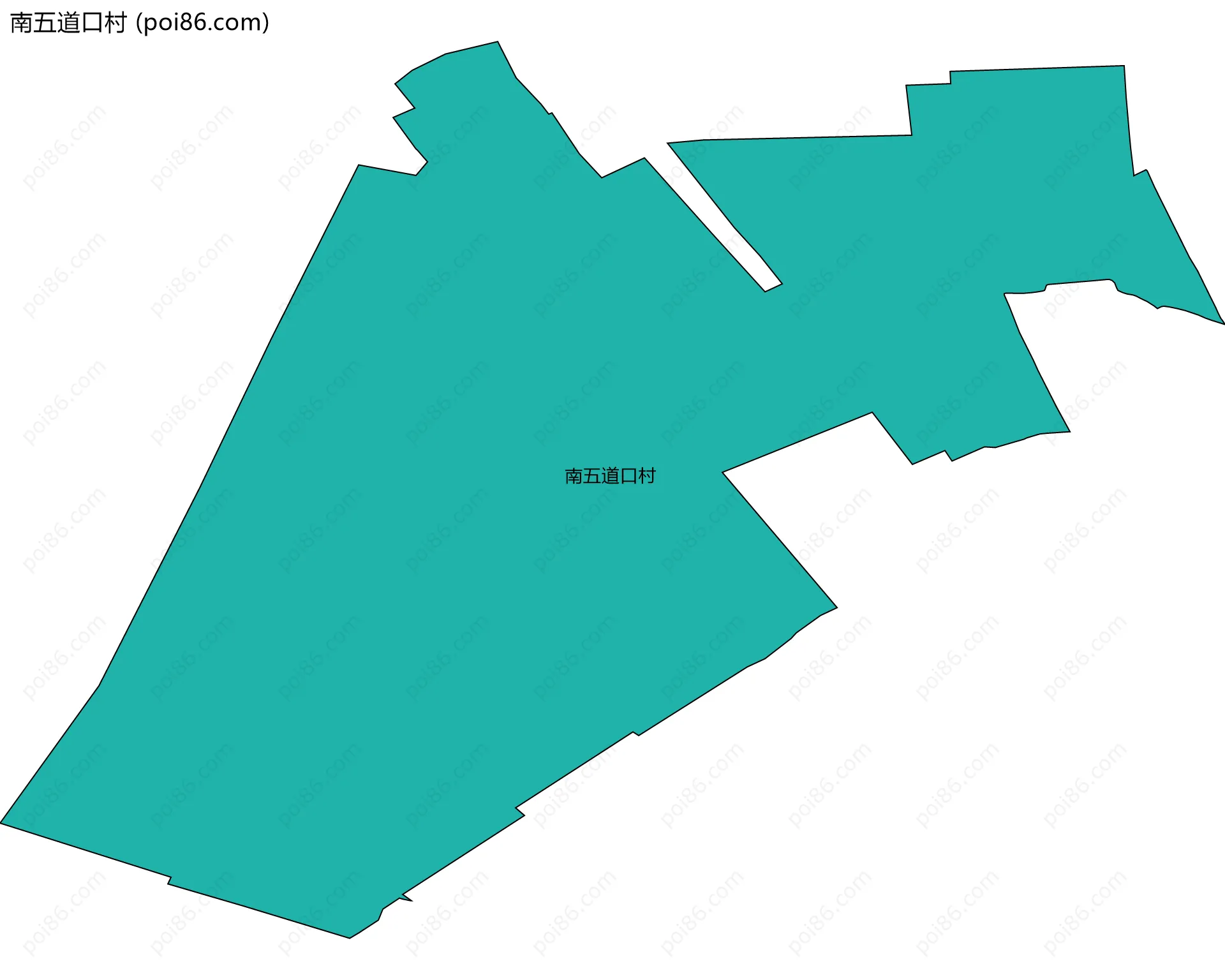 南五道口村边界地图