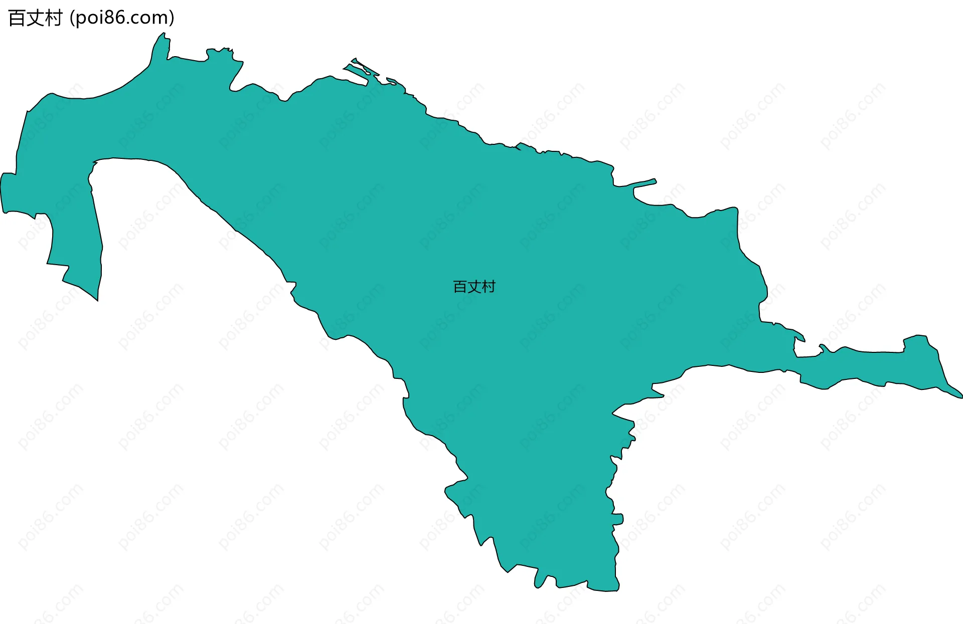 百丈村边界地图