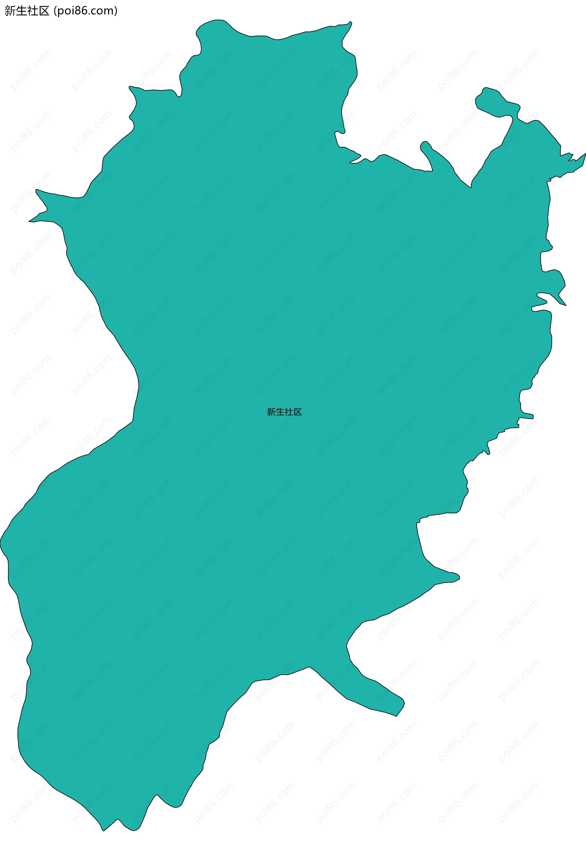 新生社区边界地图