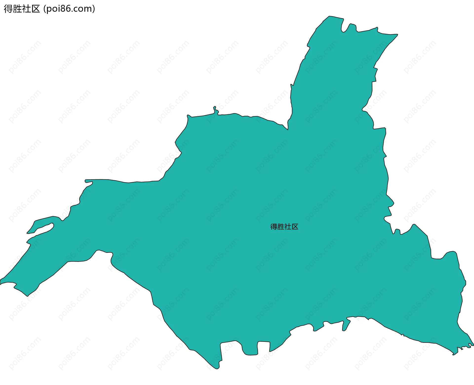 得胜社区边界地图