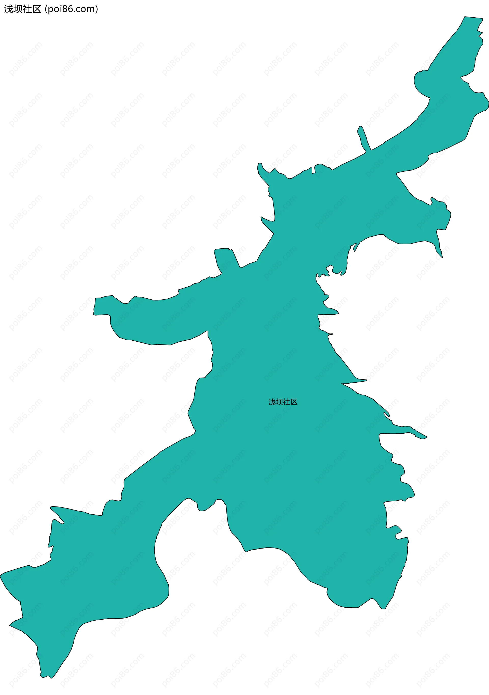 浅坝社区边界地图