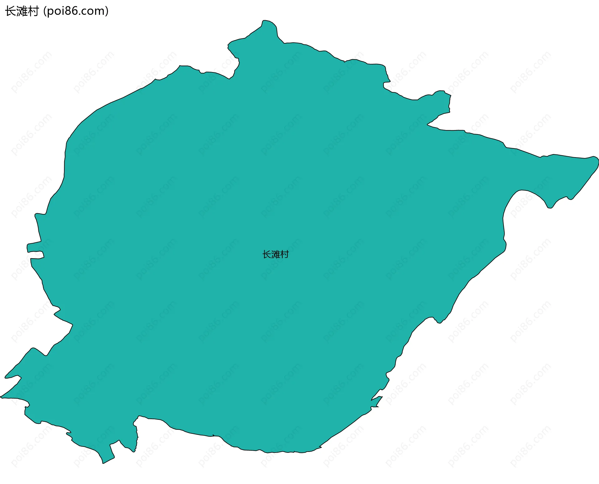 长滩村边界地图