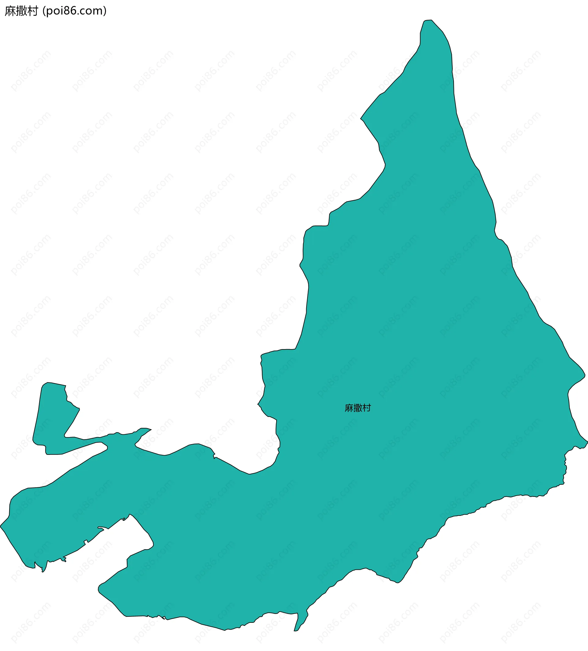 麻撒村边界地图