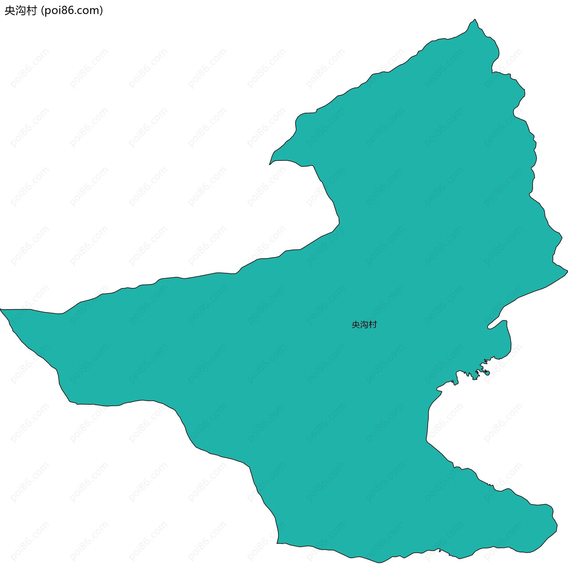 央沟村边界地图
