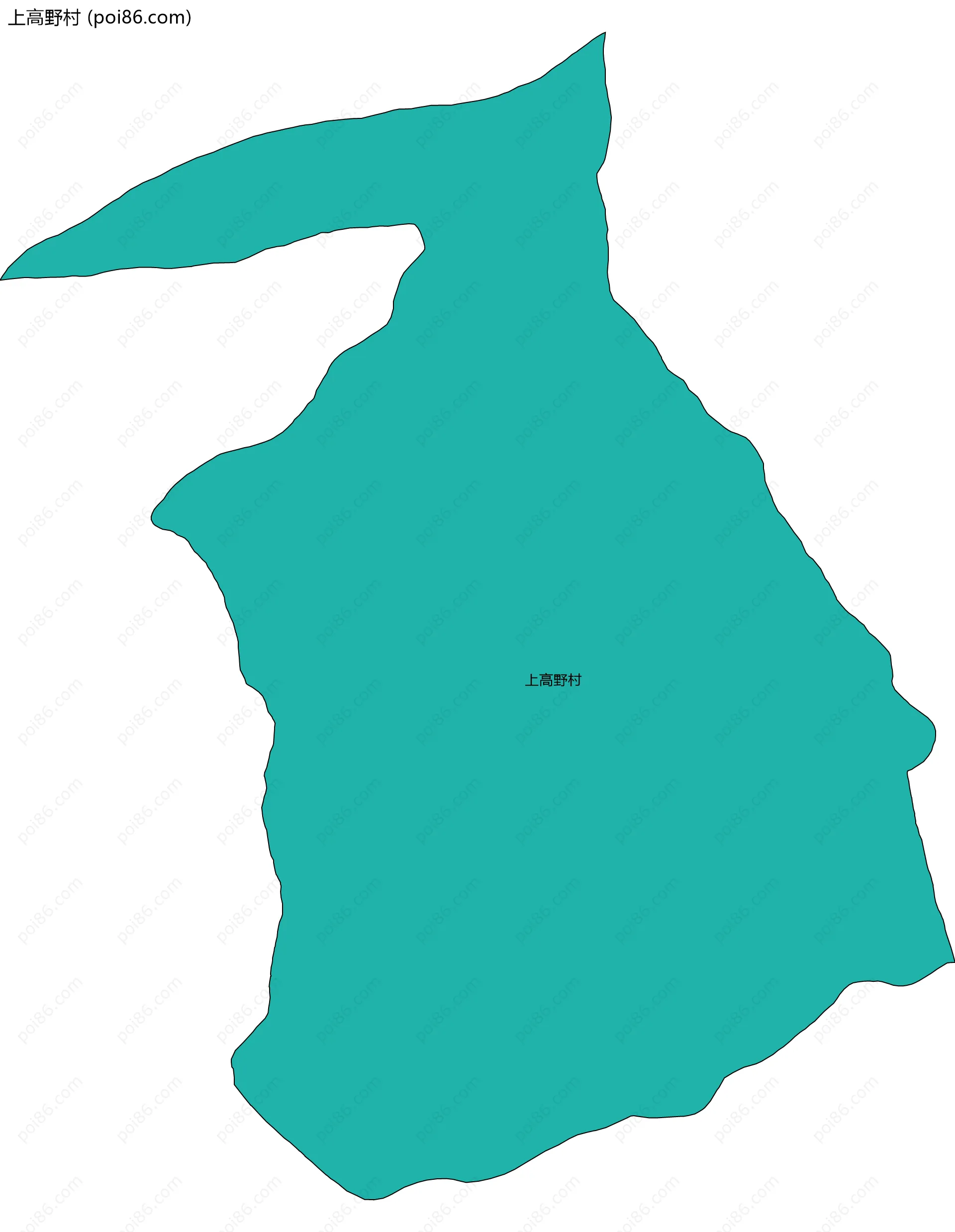上高野村边界地图
