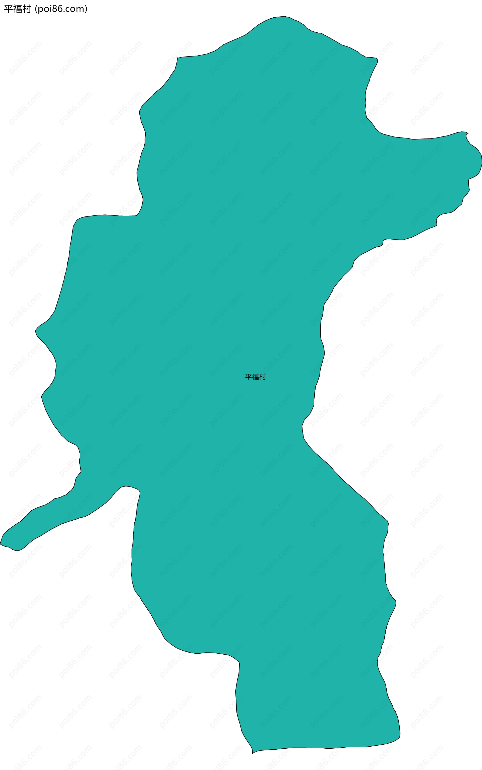 平福村边界地图