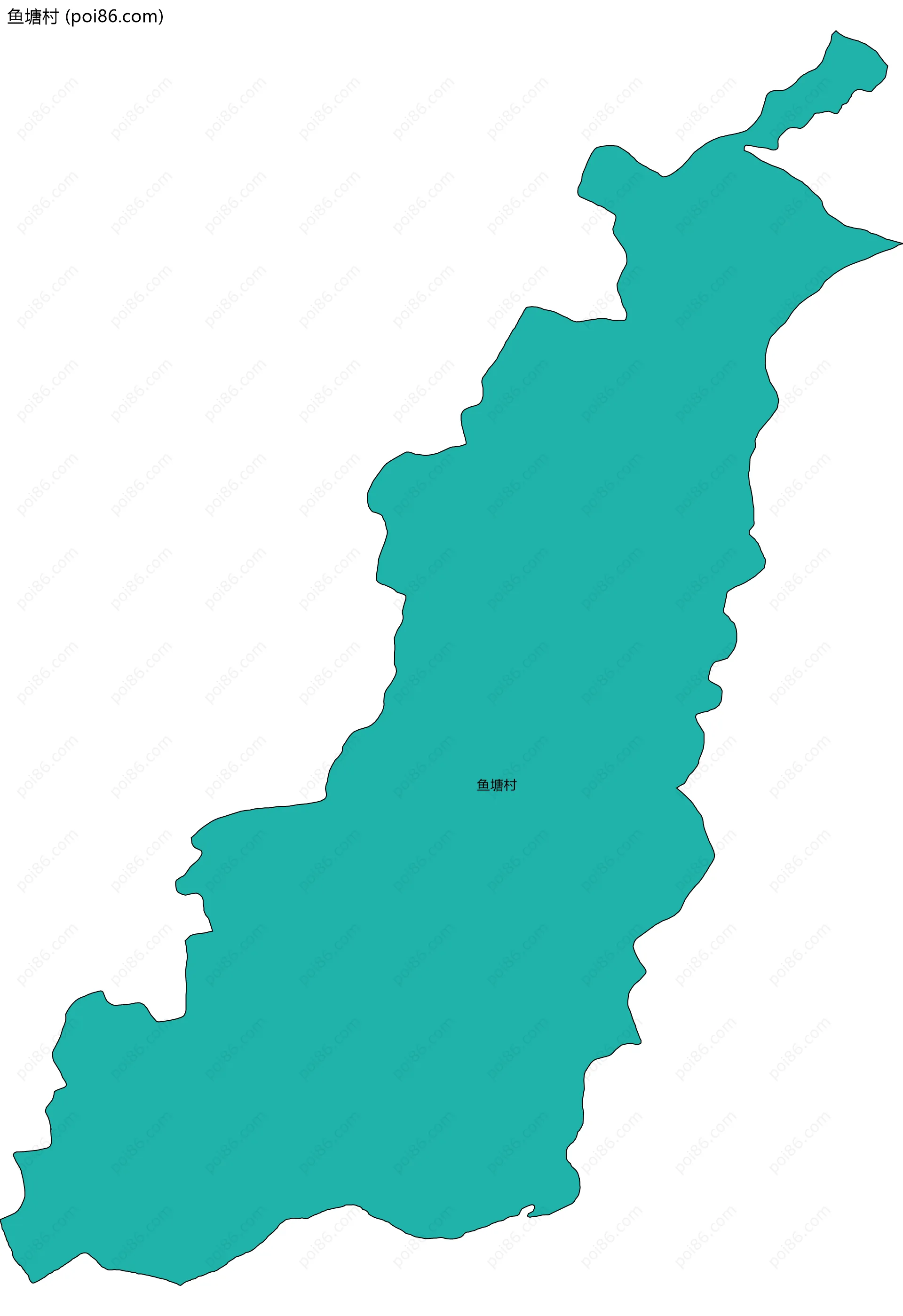 鱼塘村边界地图