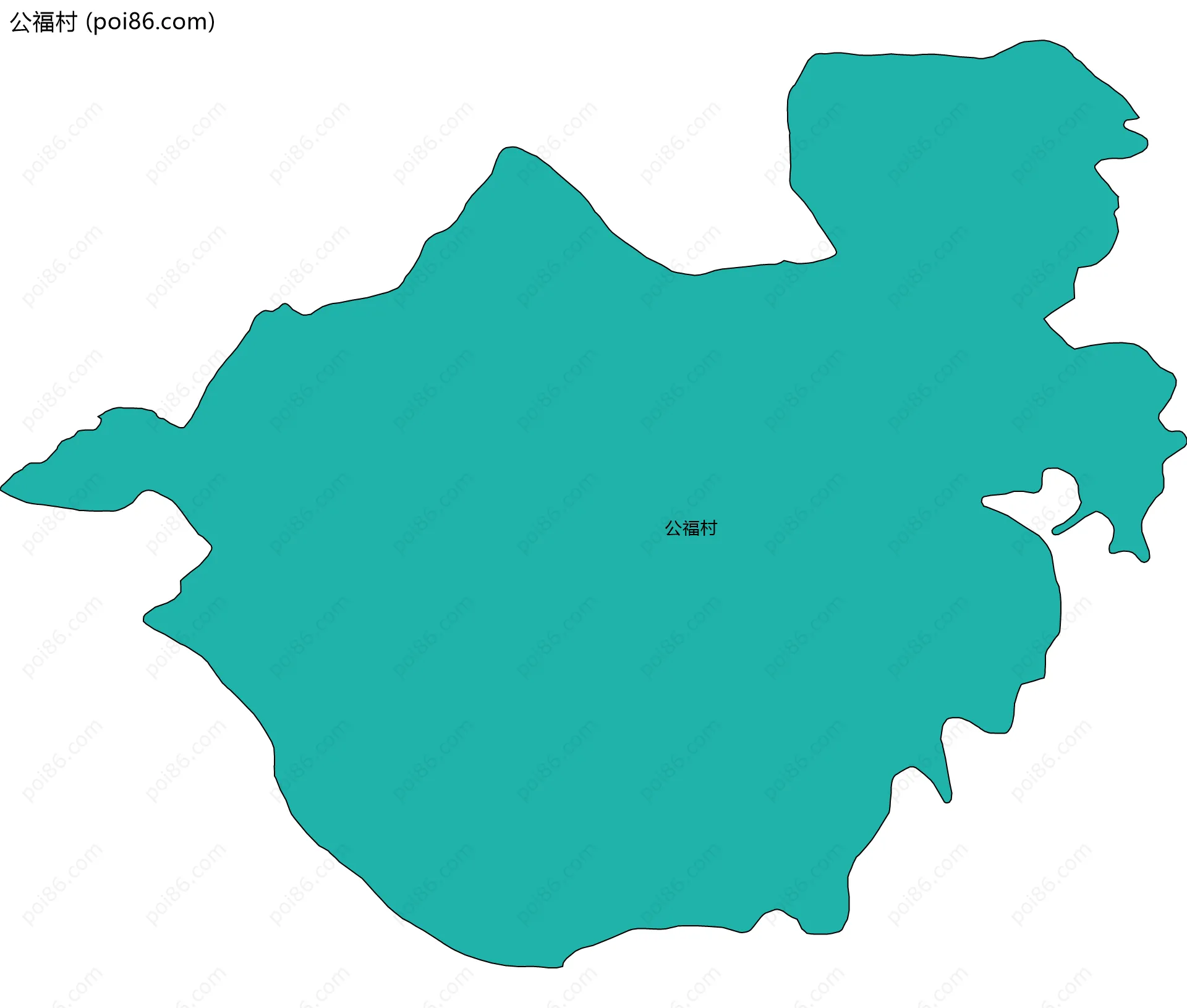 公福村边界地图