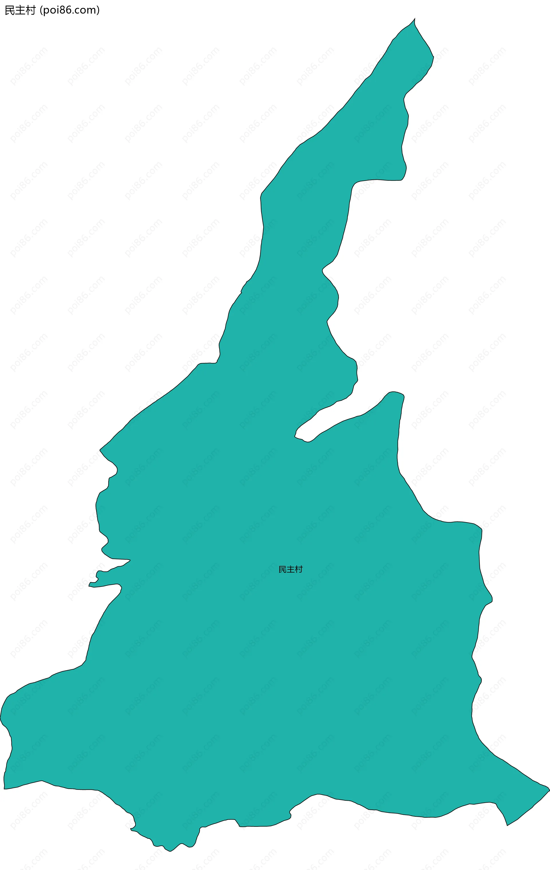 民主村边界地图