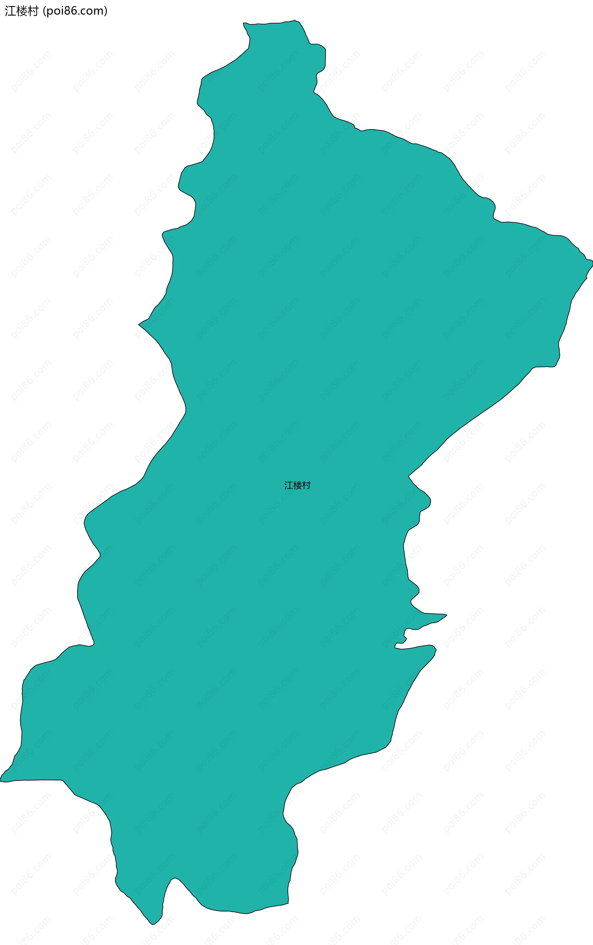 江楼村边界地图