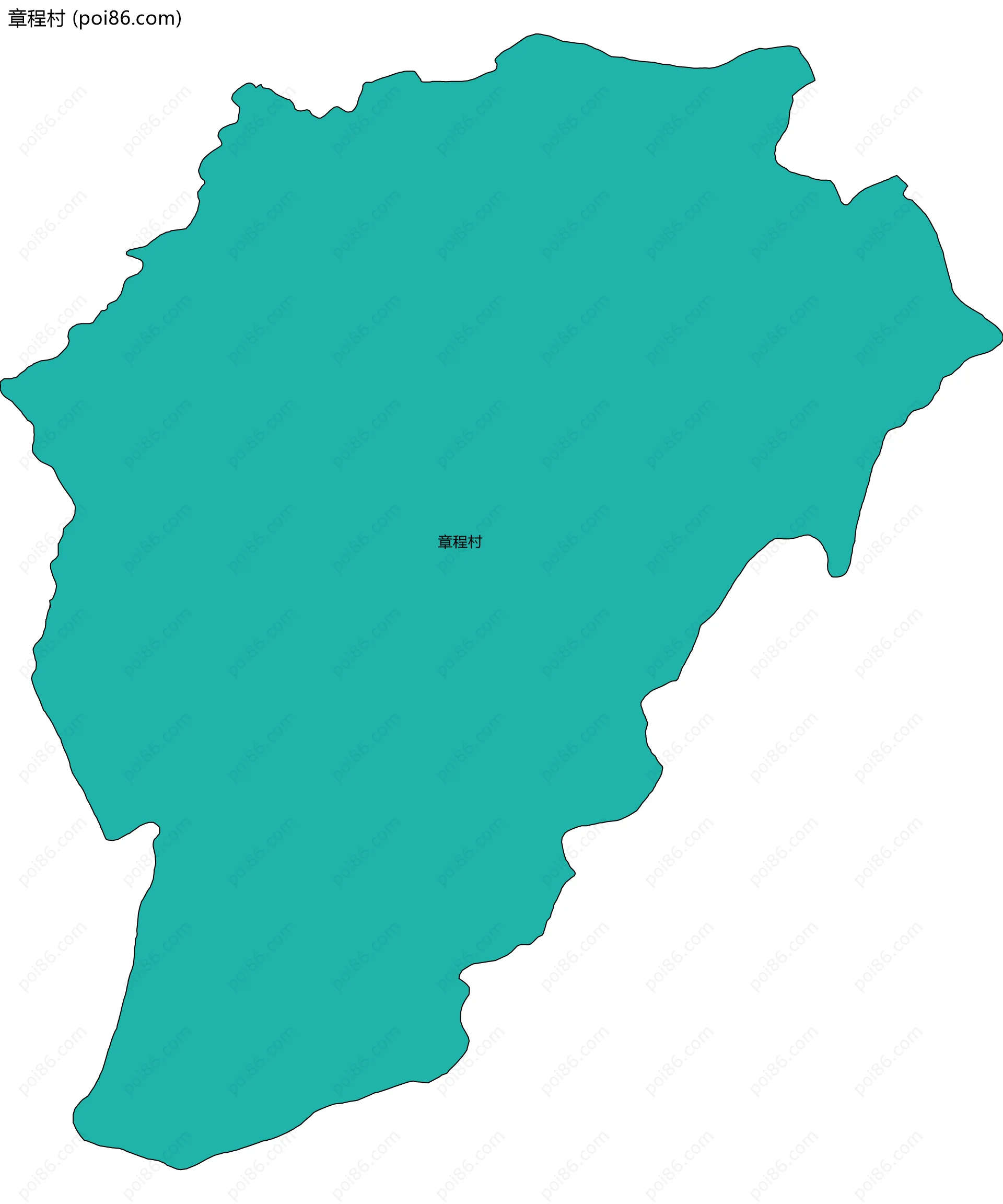 章程村边界地图