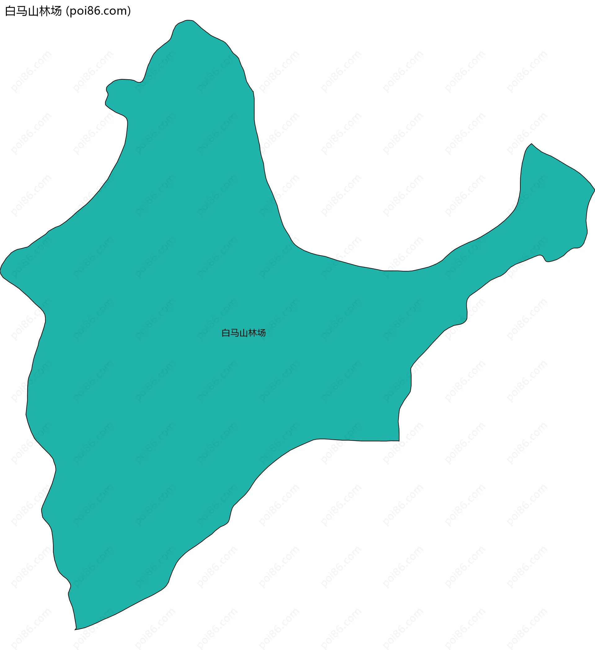 白马山林场边界地图
