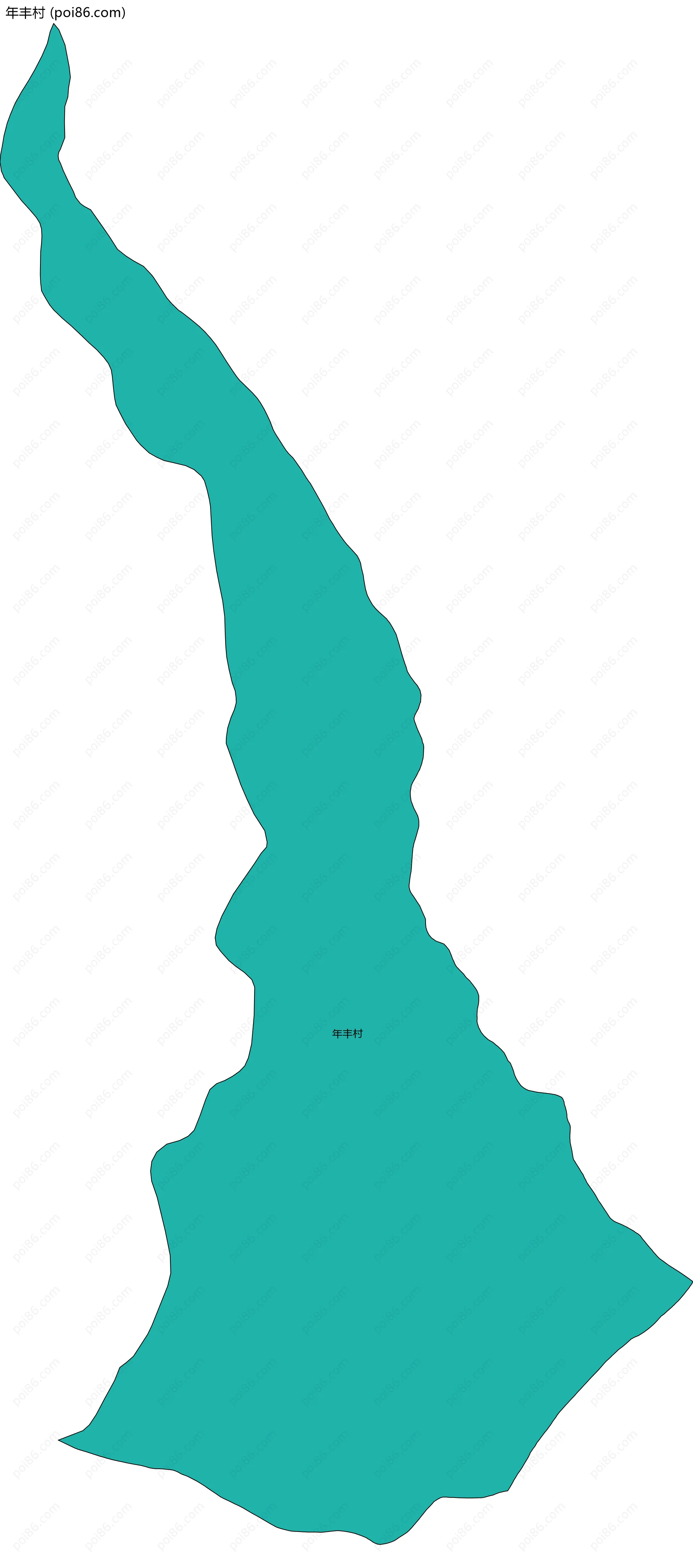 年丰村边界地图