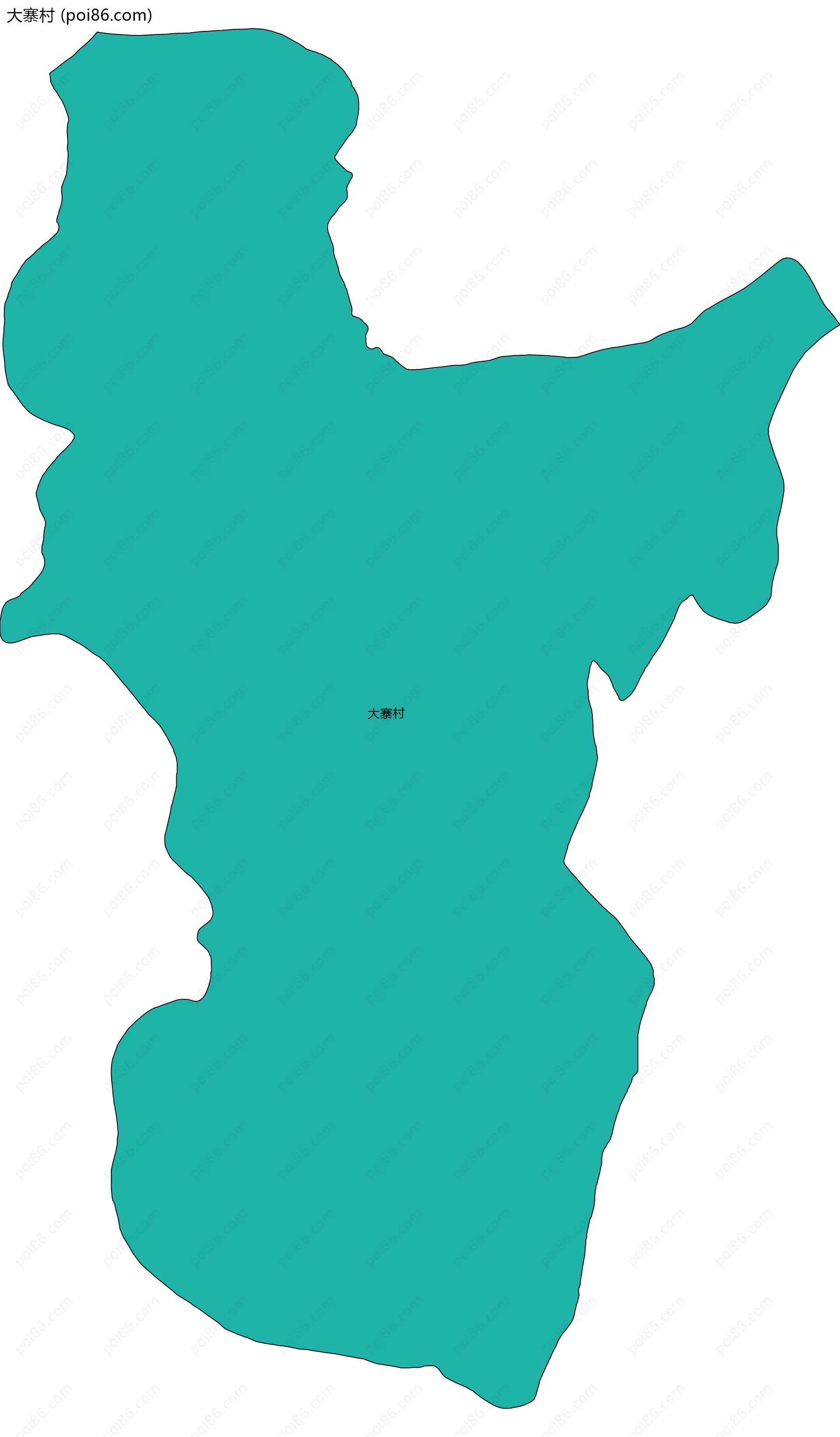 大寨村边界地图