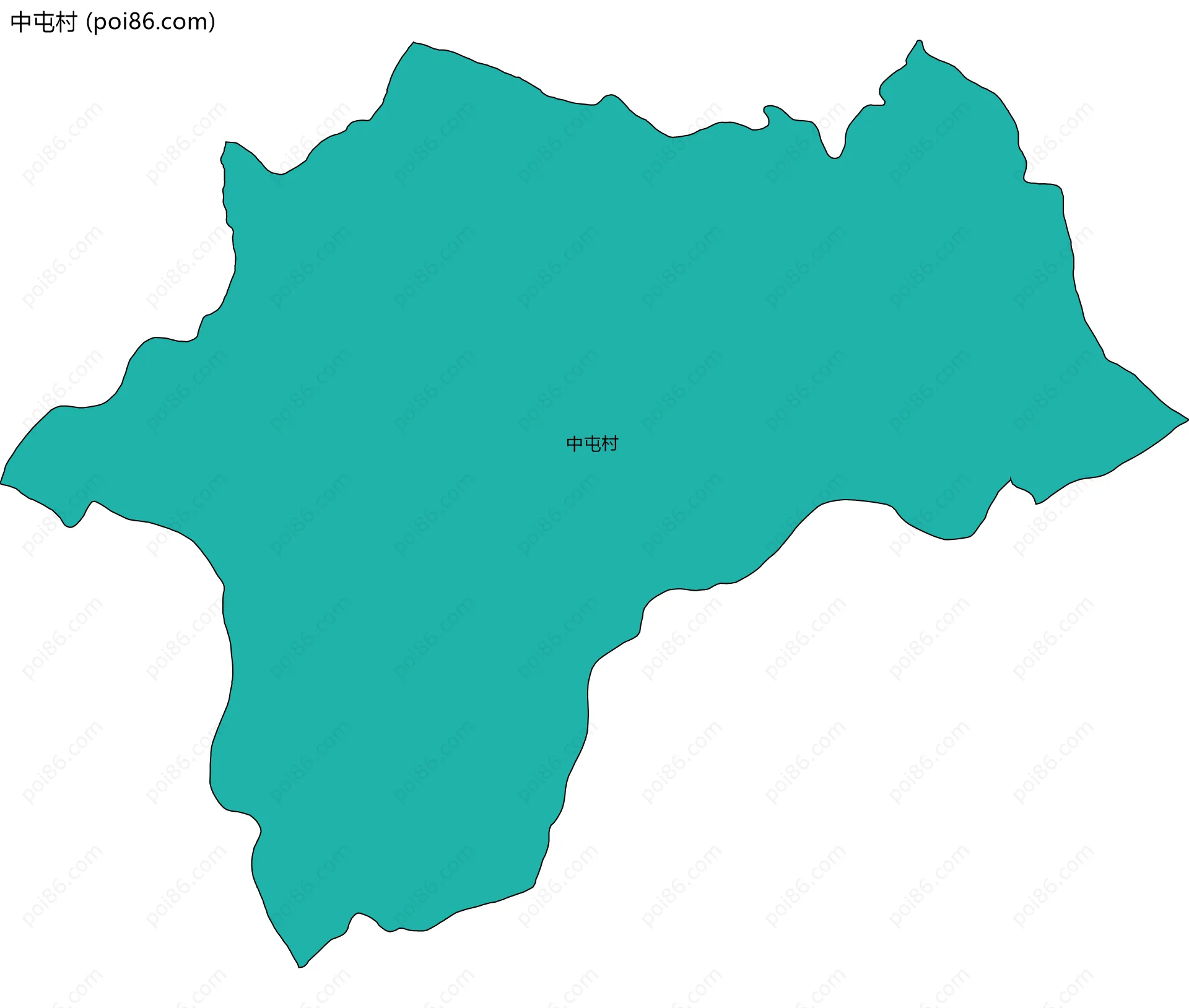 中屯村边界地图