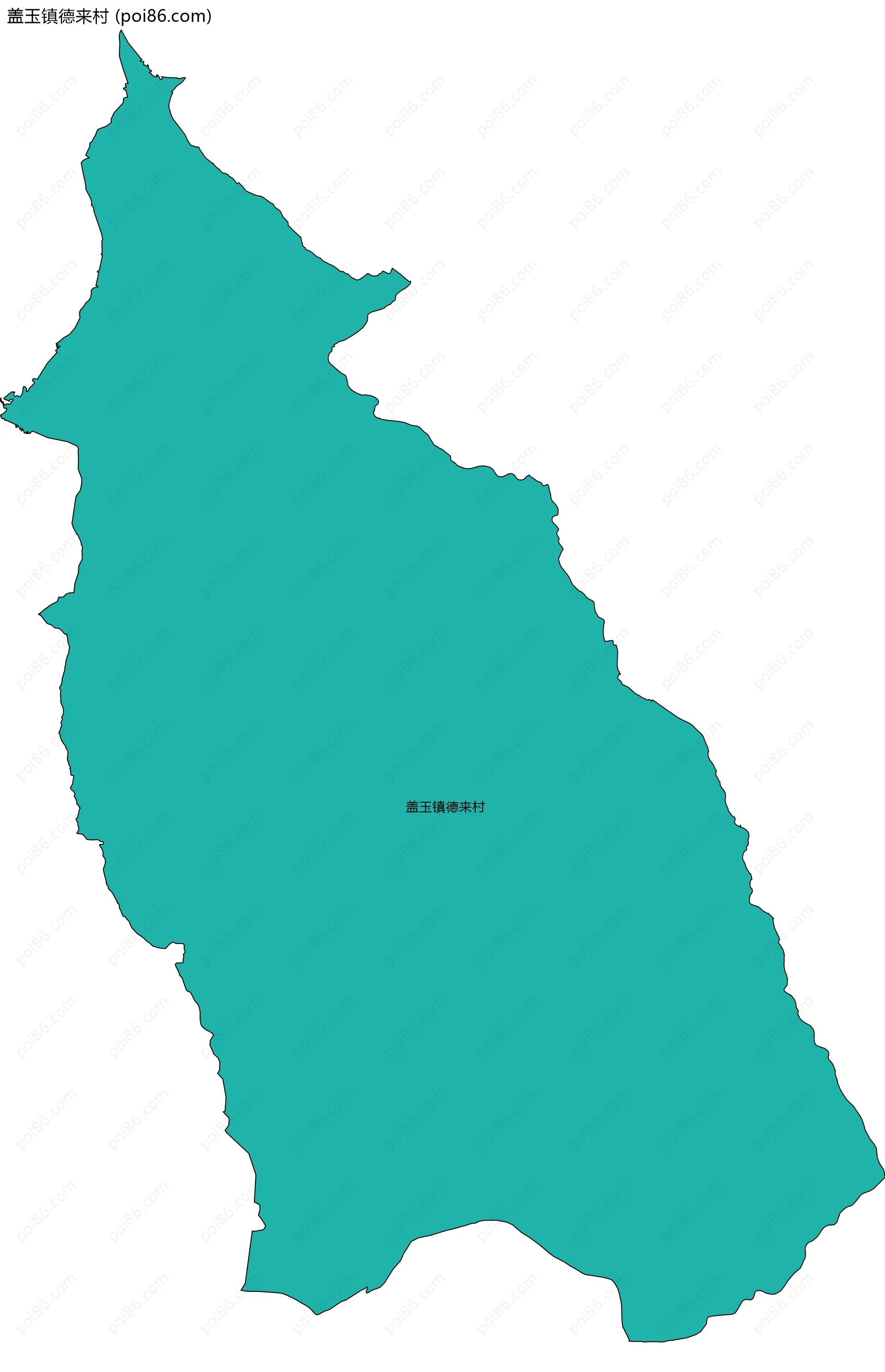 盖玉镇德来村边界地图