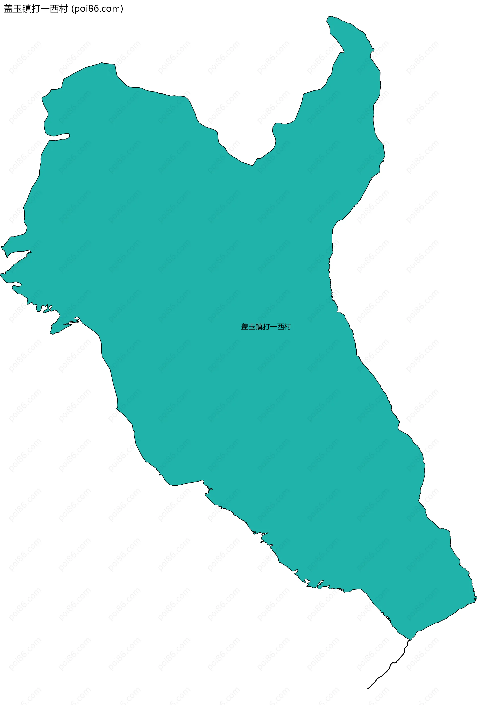 盖玉镇打一西村边界地图