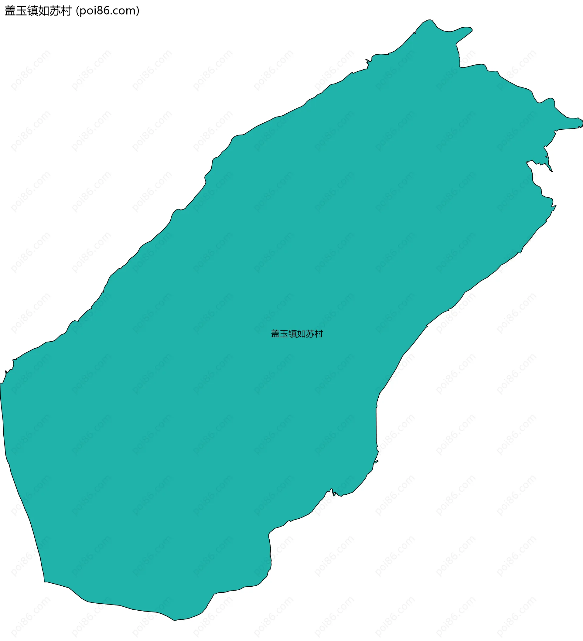 盖玉镇如苏村边界地图