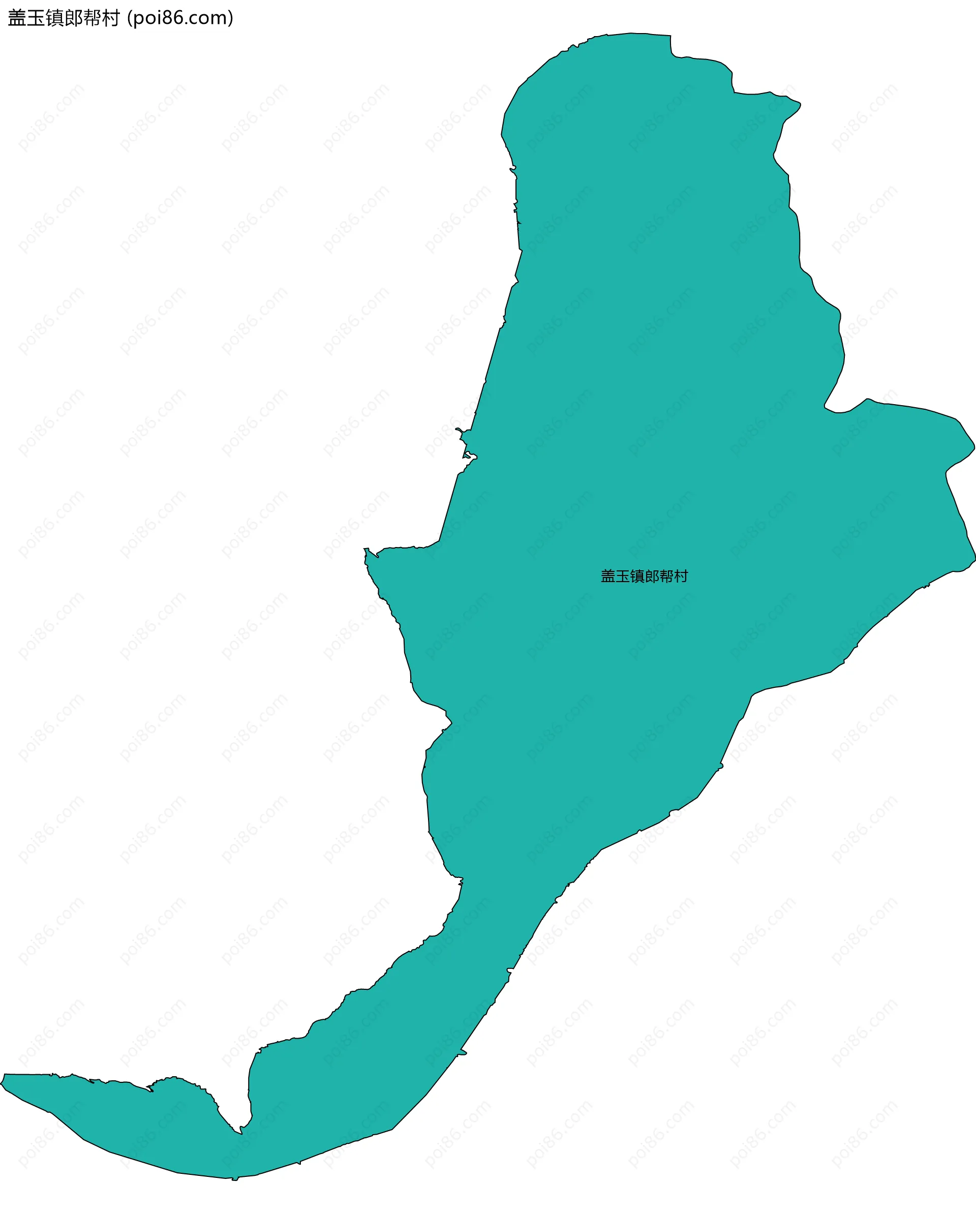 盖玉镇郎帮村边界地图