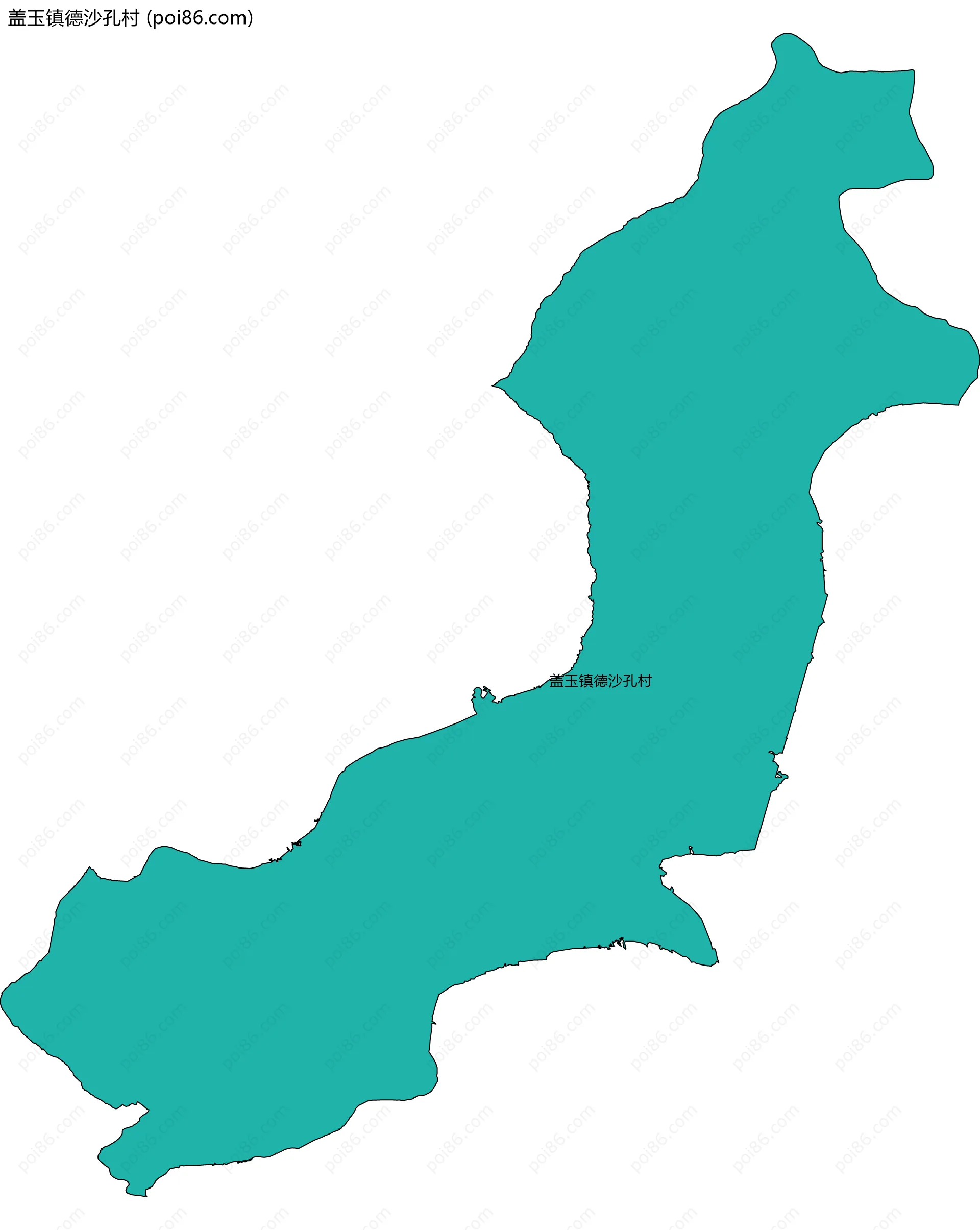 盖玉镇德沙孔村边界地图