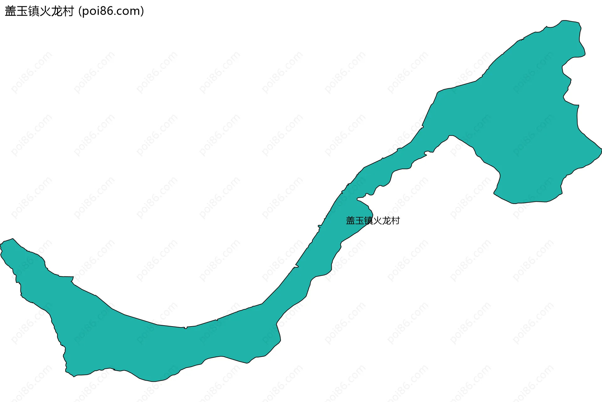 盖玉镇火龙村边界地图