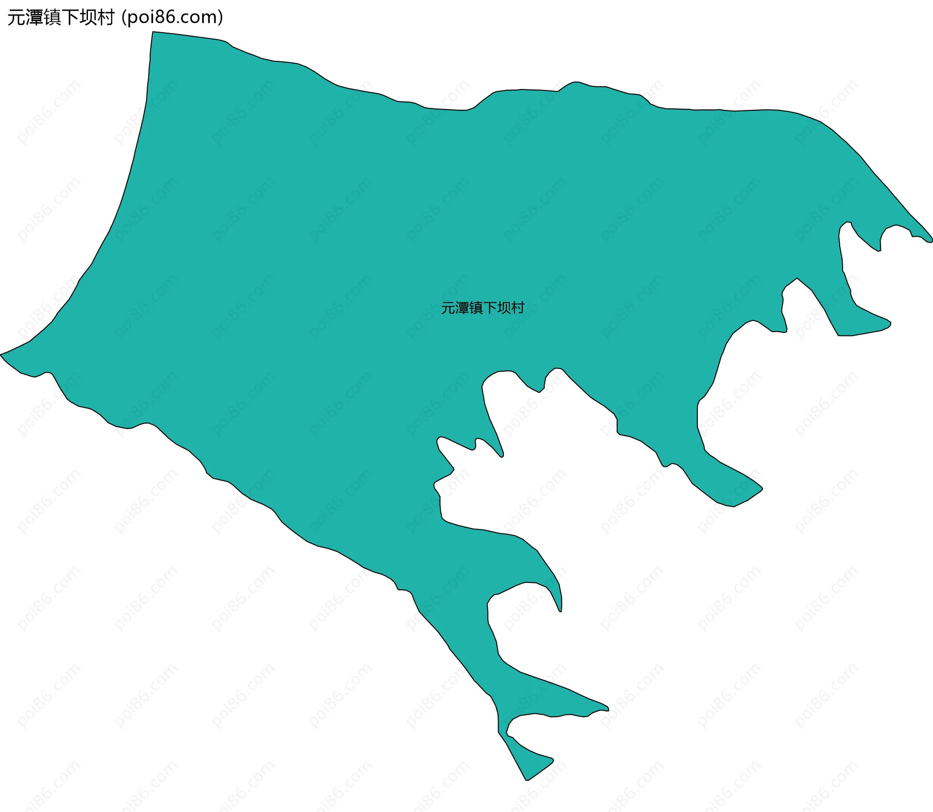 元潭镇下坝村边界地图