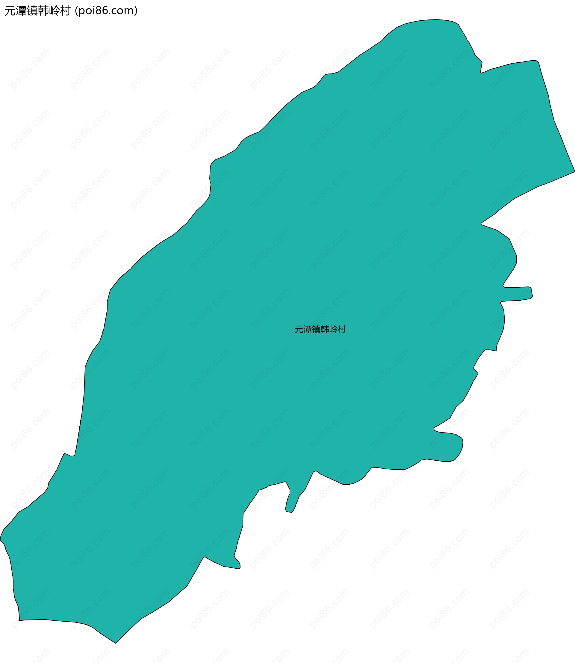 元潭镇韩岭村边界地图